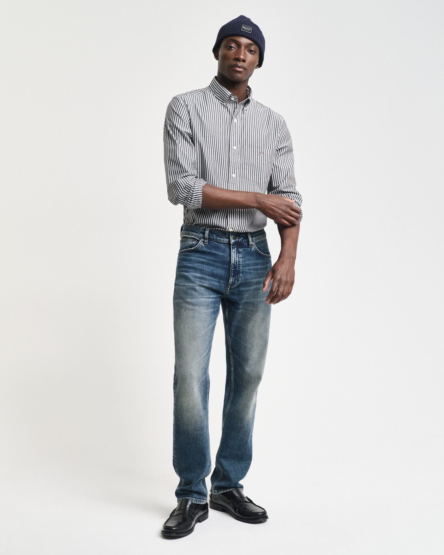 Gant Overhemd met lange mouwen REG POPLIN STRIPE SHIRT