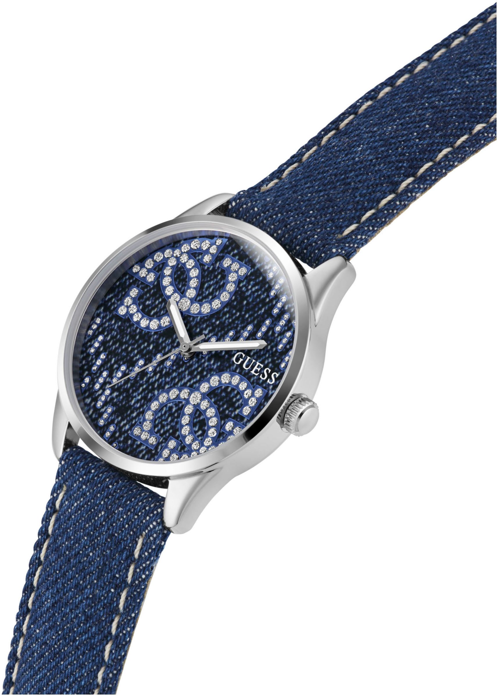 Guess Kwartshorloge G STITCH Horloge, dameshorloge, siliconen band, mineraalglas, analoog