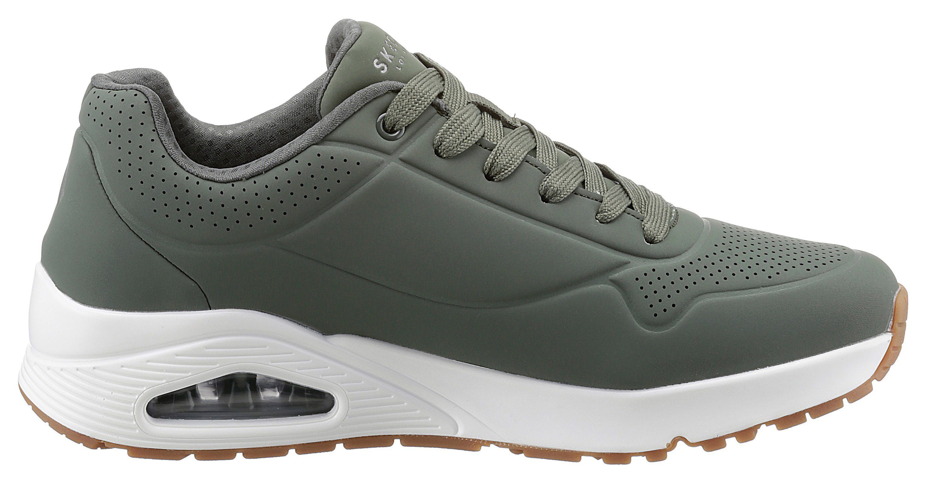Skechers Sneakers Uno - Stand on Air Vrijetijdsschoen, lage schoen, veterschoen met air-cooled memory foam