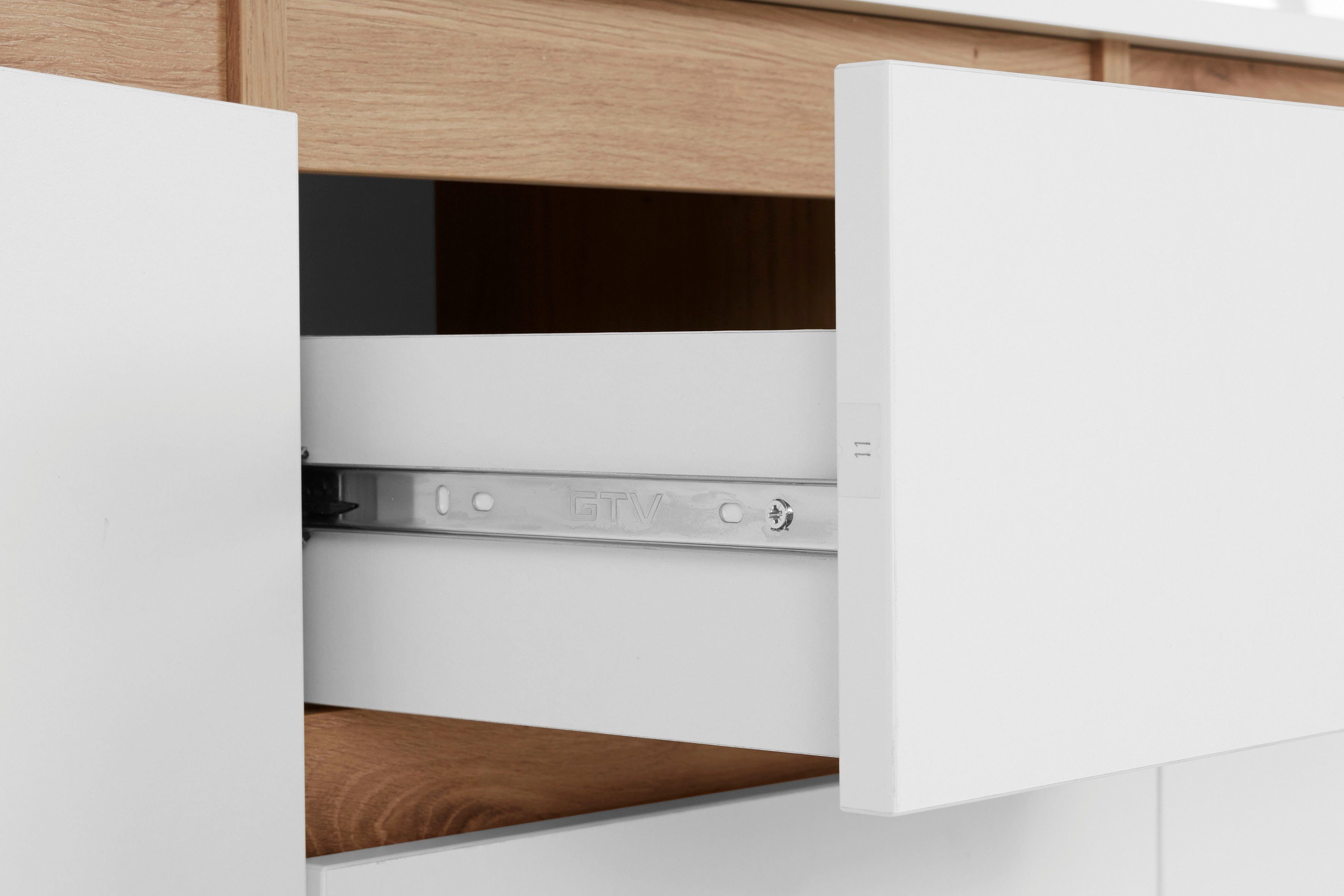 Homexperts Dressoir Vicky , breedte 160 cm of 180 cm, in matwit