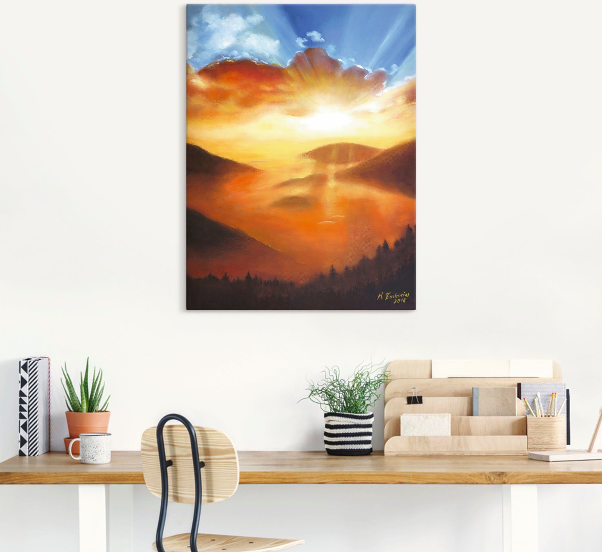 Artland Artprint Ontwaken in de natuur als artprint op linnen, poster in verschillende formaten maten