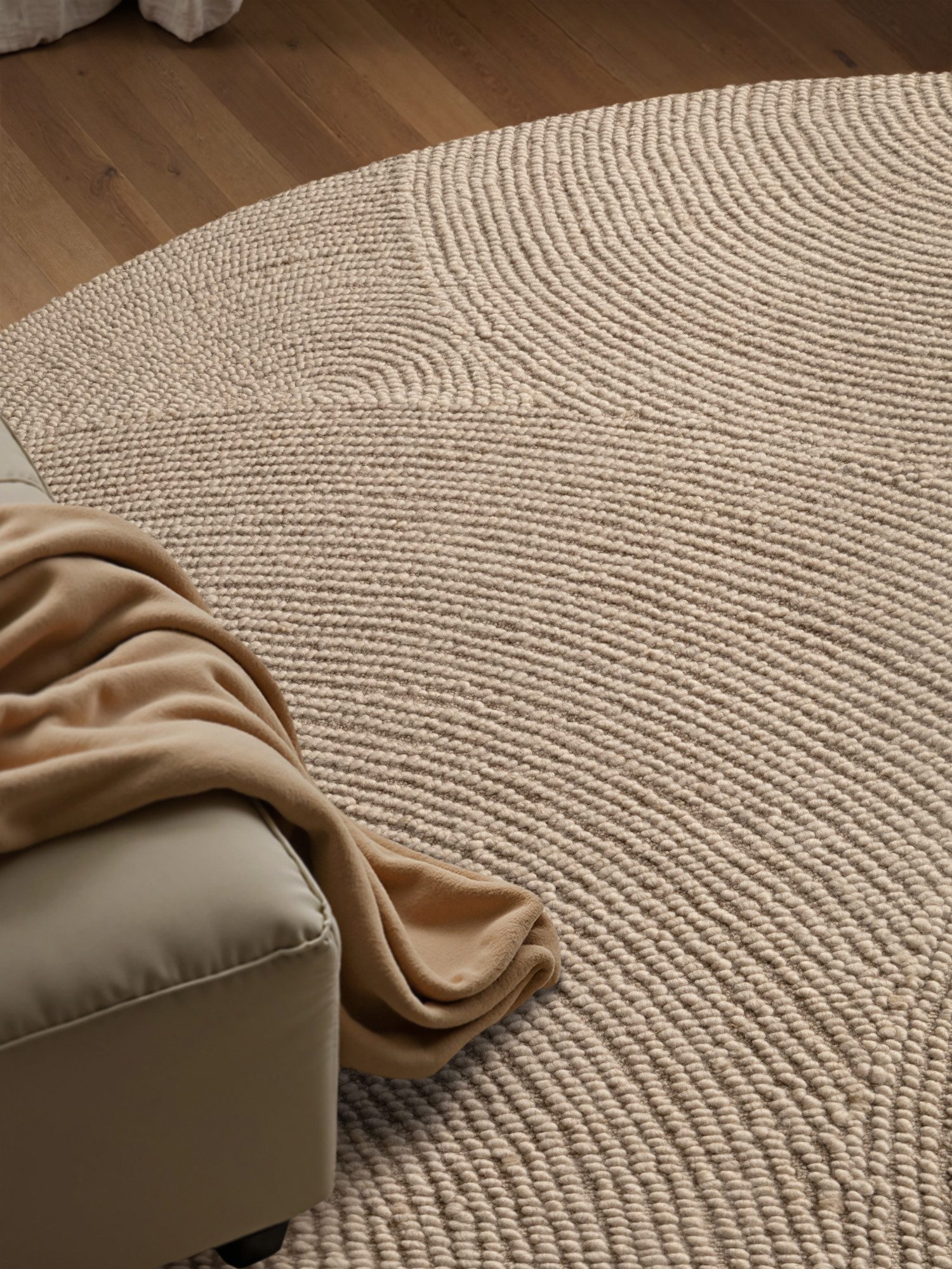 HANSE Home Wollen kleed ELENI Handgetuft, wol, natuur, woonkamer, slaapkamer, scandinavisch, hygge