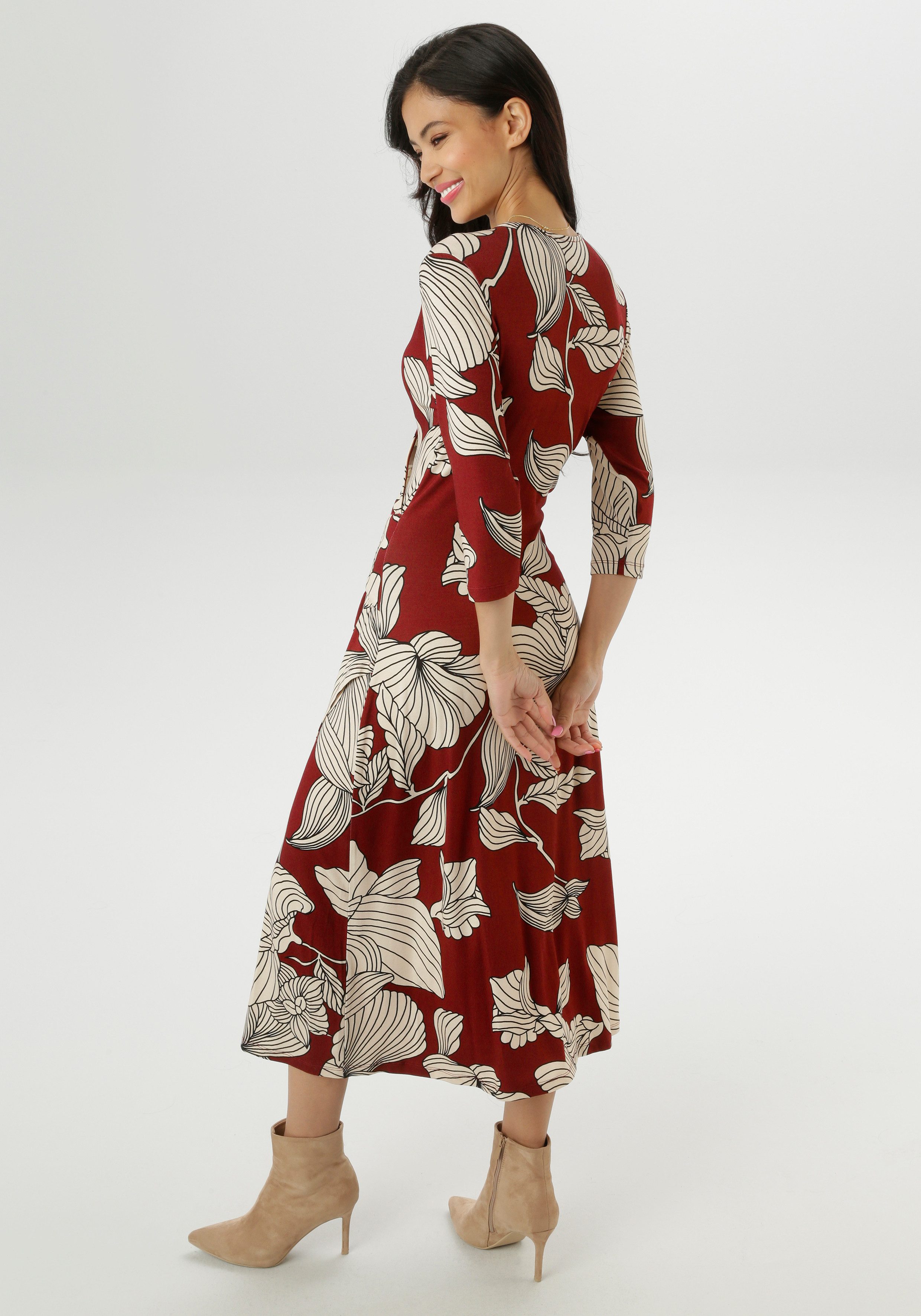 Aniston SELECTED Jerseyjurk met v-hals in wikkel-look - nieuwe collectie