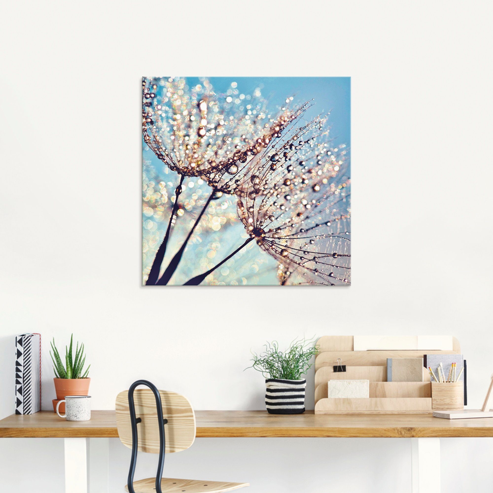 Artland Print op glas Pluizenbol druppelvanger