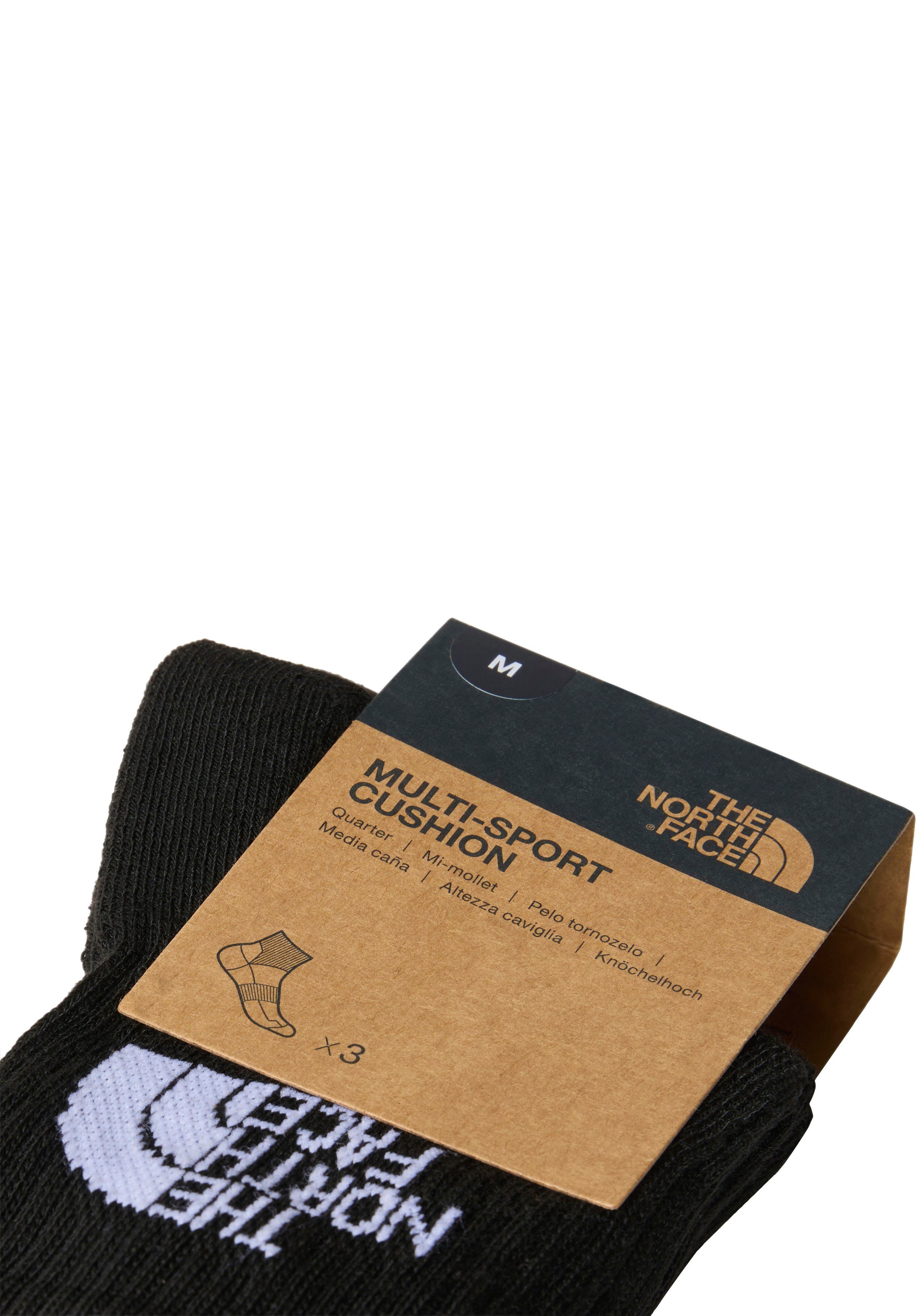 The North Face Sportsokken MULTI SPORT CUSH QUARTER SOCK 3P (set 3 paar)