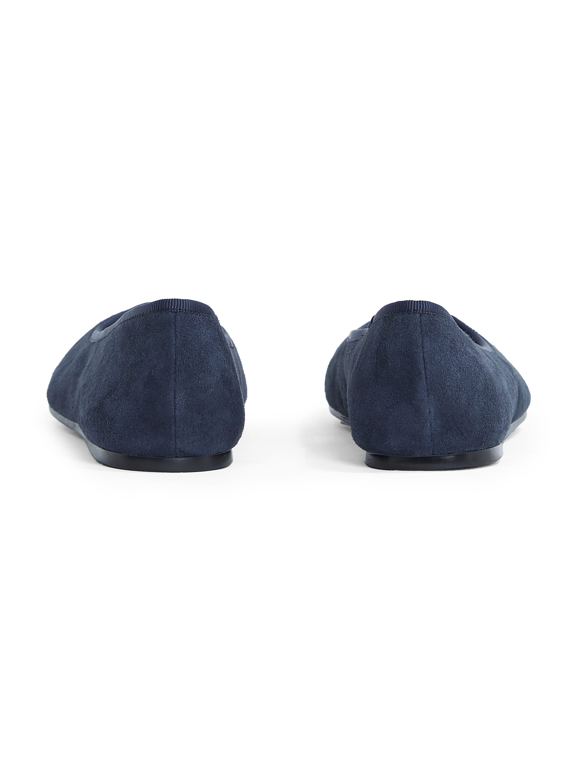 Tommy Hilfiger Ballerina's TH HARDWARE SUEDE BALLERINA , flats, zakelijke schoen, comfortschoen, instapschoen met th-logo