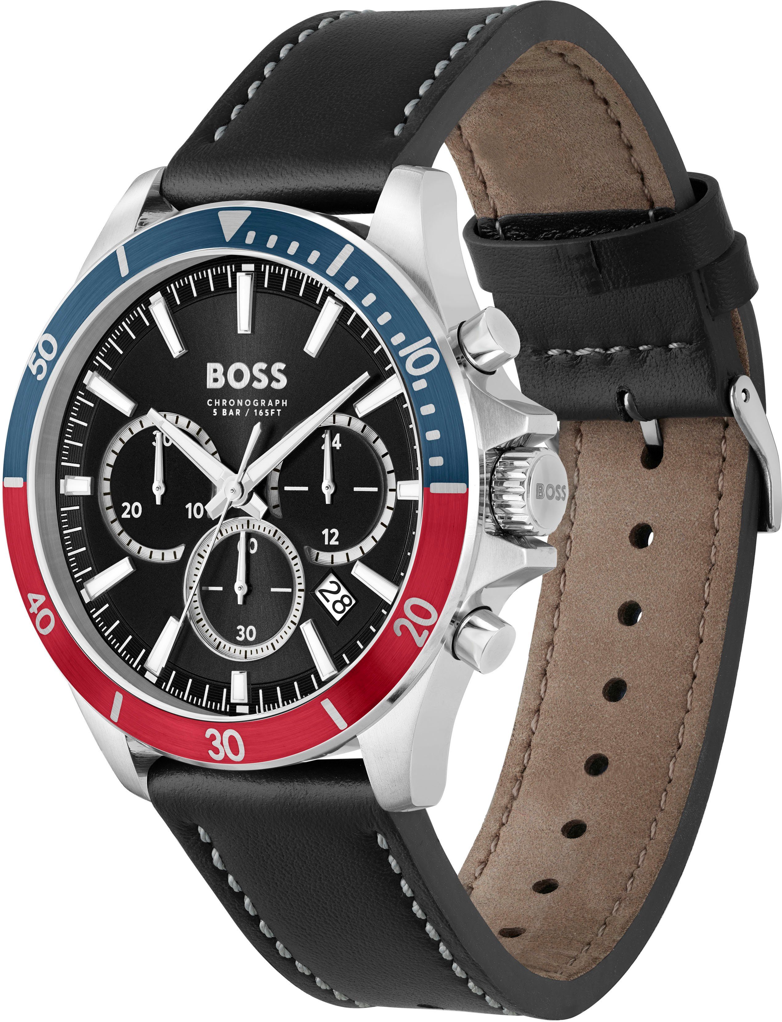 Boss Chronograaf TROPER Quartzhorloge, herenhorloge, horloge, stopwatchfunctie, roestvrijstalen band