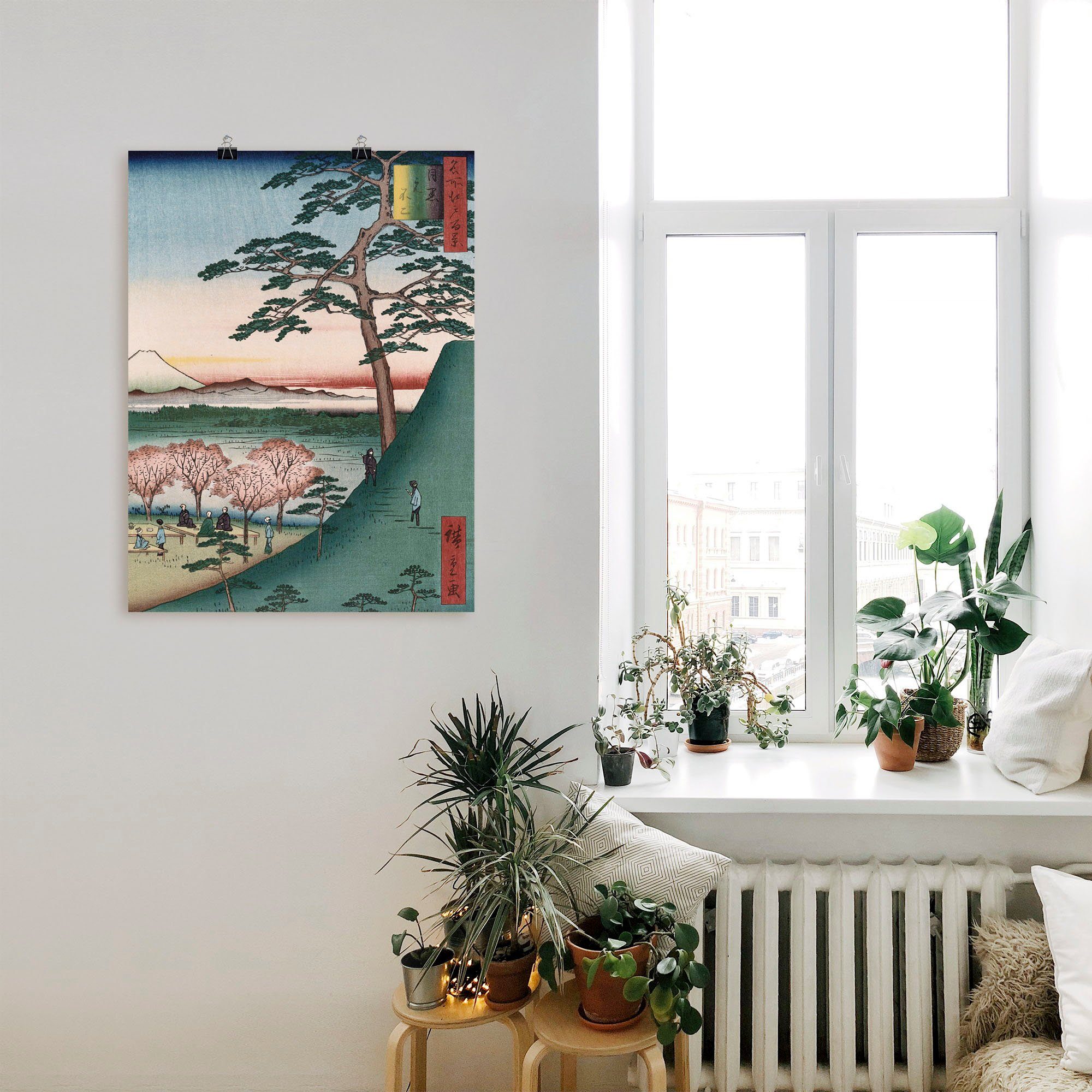 Artland Artprint Fuji Meguro in Edo als artprint op linnen, muursticker of poster in verschillende maten