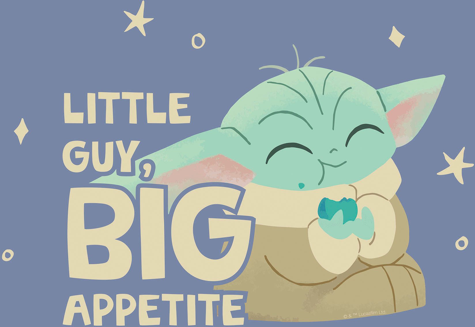 Komar Artprint op linnen The Mandalorian Little Grogu Appetite - afm. 30 x 30 cm (1 stuk)