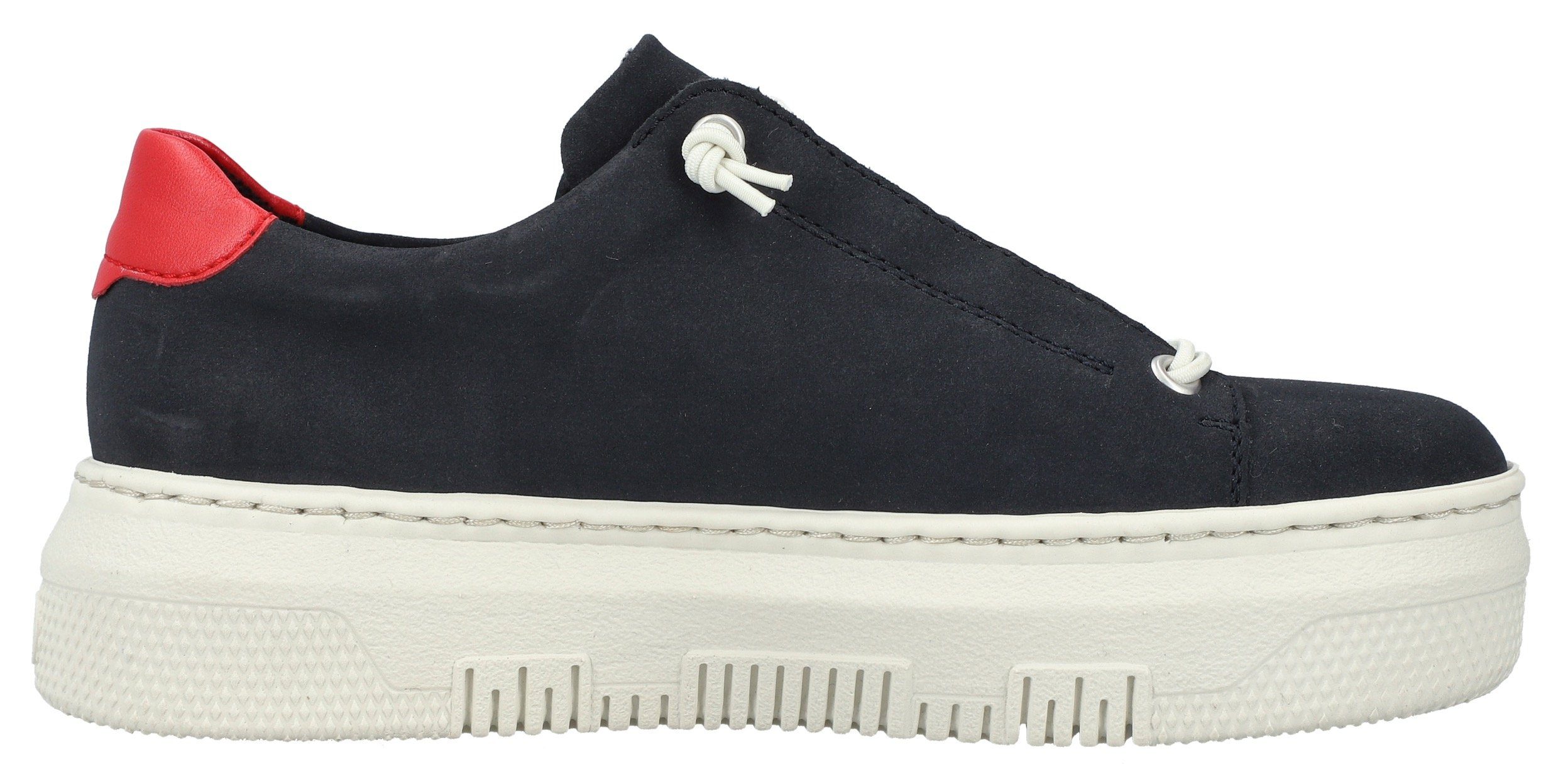 Rieker Plateausneakers Sneaker, slip-on sneaker, slipper met zachte leren binnenzool