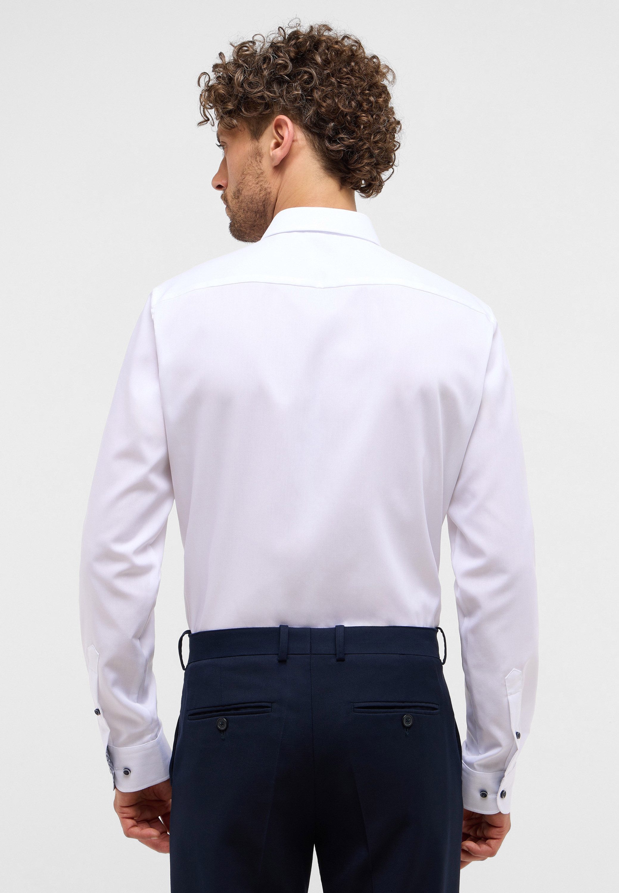 Eterna Overhemd met lange mouwen Slim fit NON IRON (strijkvrij)