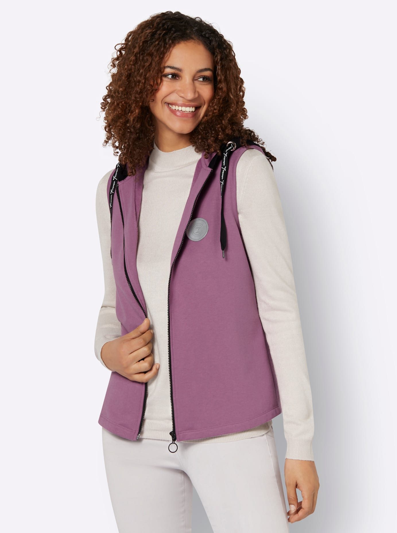 Casual Looks Sweatvestje dames gilets maat 46 paars