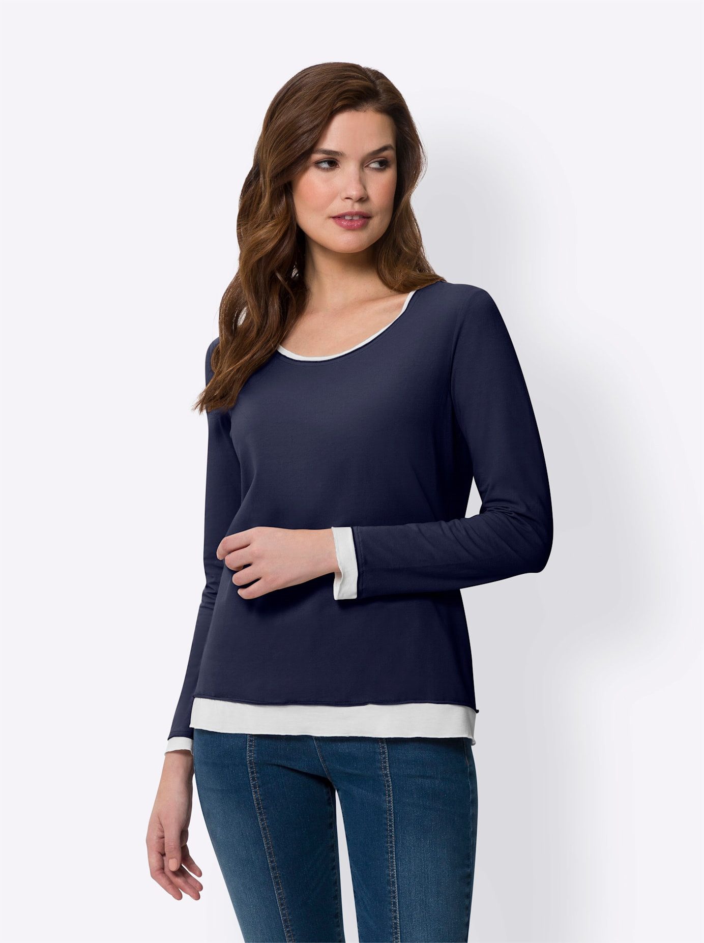 heine Shirt met lange mouwen T-shirt (1-delig)