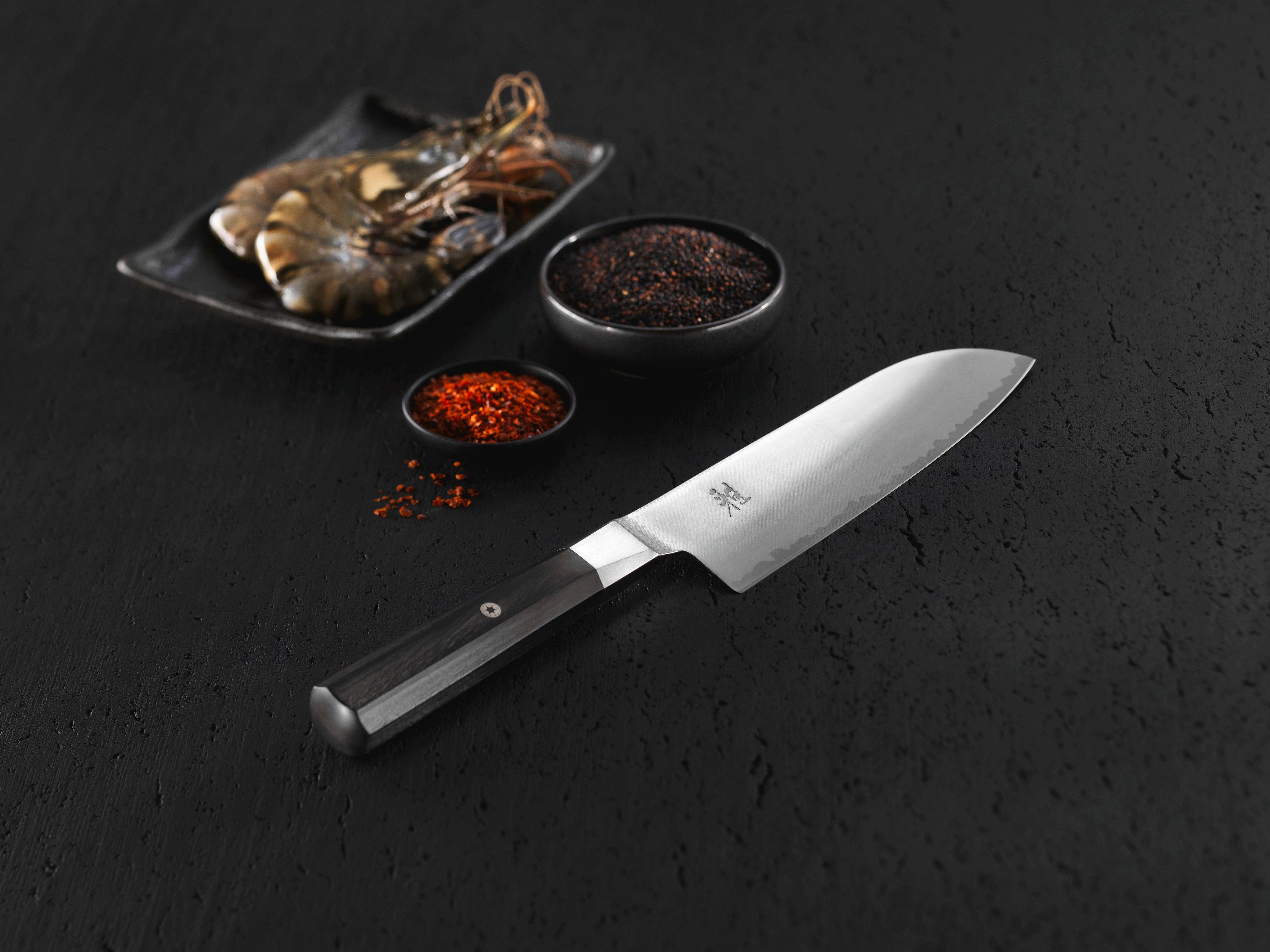 MIYABI Santokumes MIYABI 4000FC Klingenlengte 18 cm, handvat van pakkahout (1-delig)