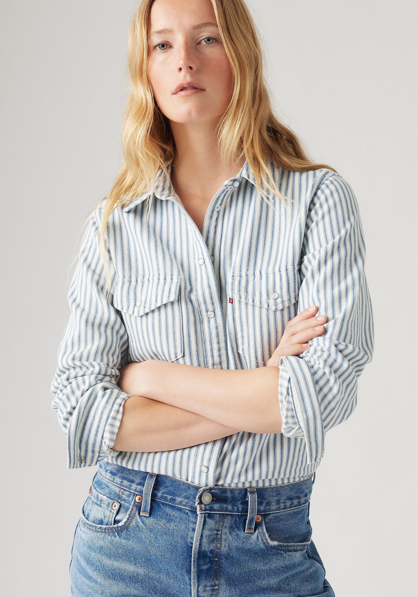 Levi's® Jeans blouse ICONIC WESTERN met gestreept patroon