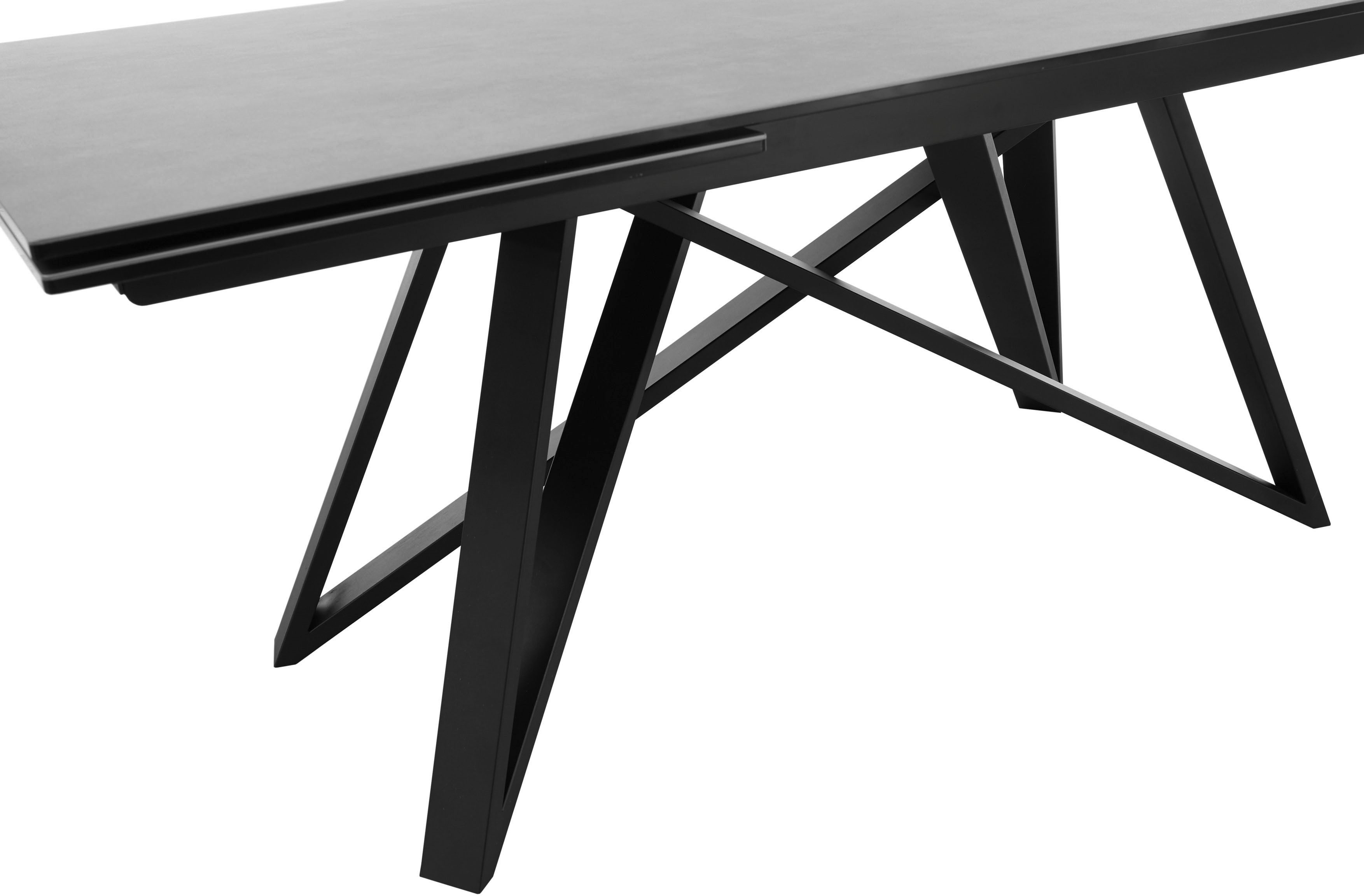 Stolkom Eettafel Charly eettafel keramiek, uitschuifbaar tot 280 cm, BxHxD 180x75x95 cm Keramische oppervlakte, tafelblad aan beide zijden uittrekbaar van 180 naar 280 cm