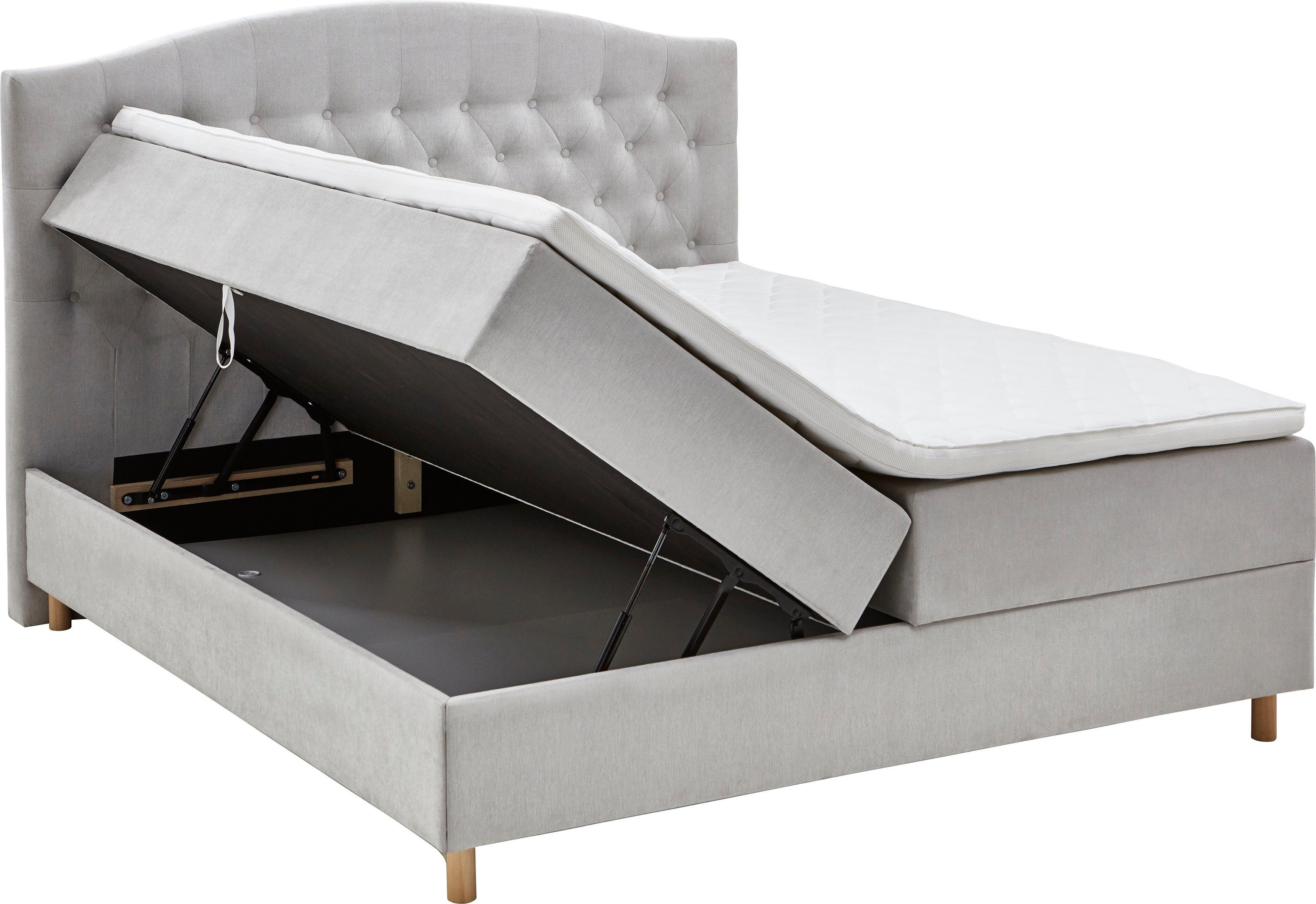 Home affaire Boxspring Piemont met bedkist en topmatras