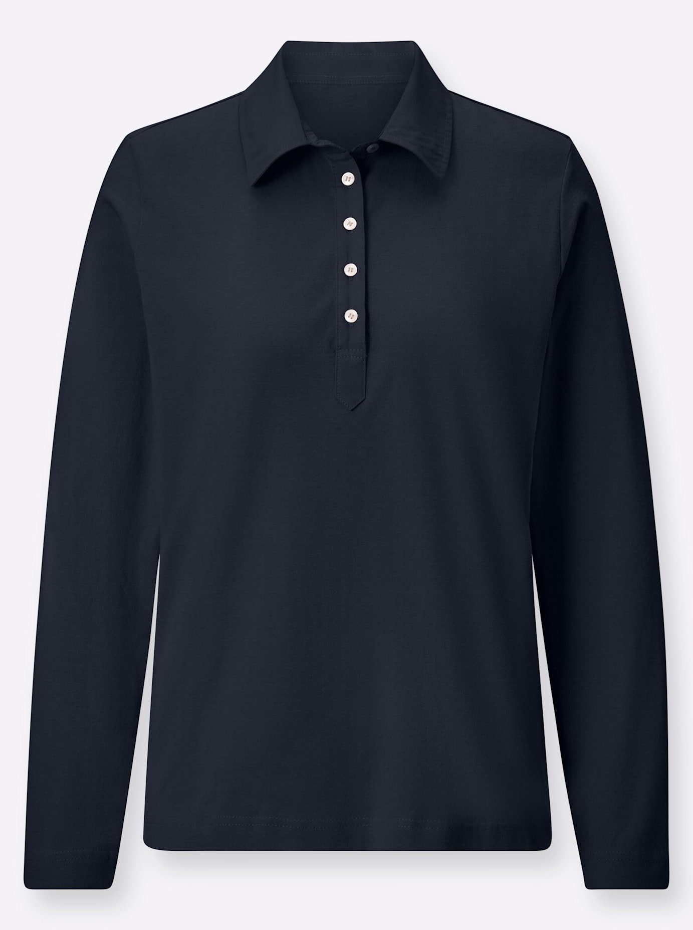 Casual Looks Poloshirt met lange mouwen Poloshirt (1-delig)