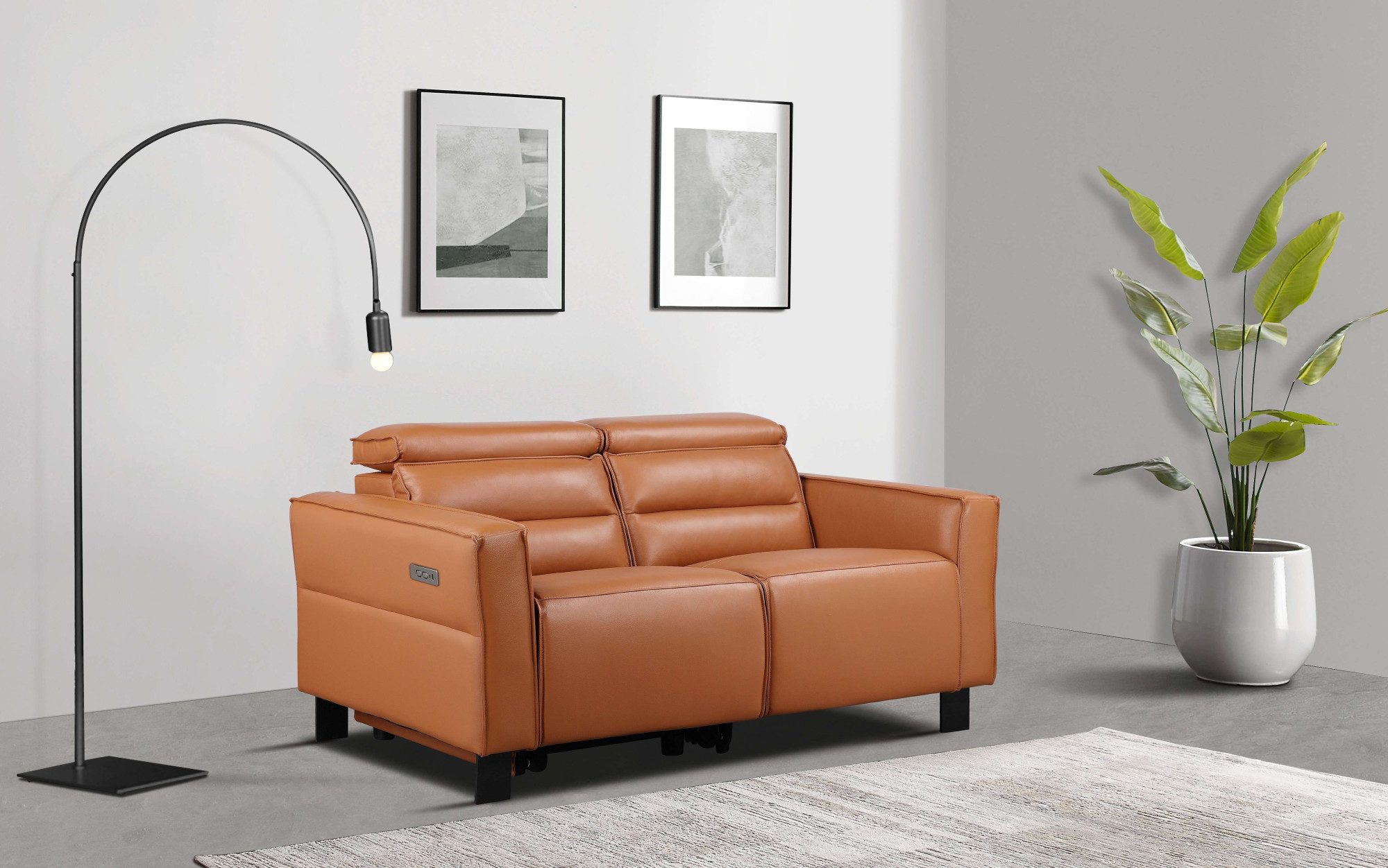Places of Style 2-zitsbank Carpari, 162 cm, met handmatige of elektrische relaxfunctie