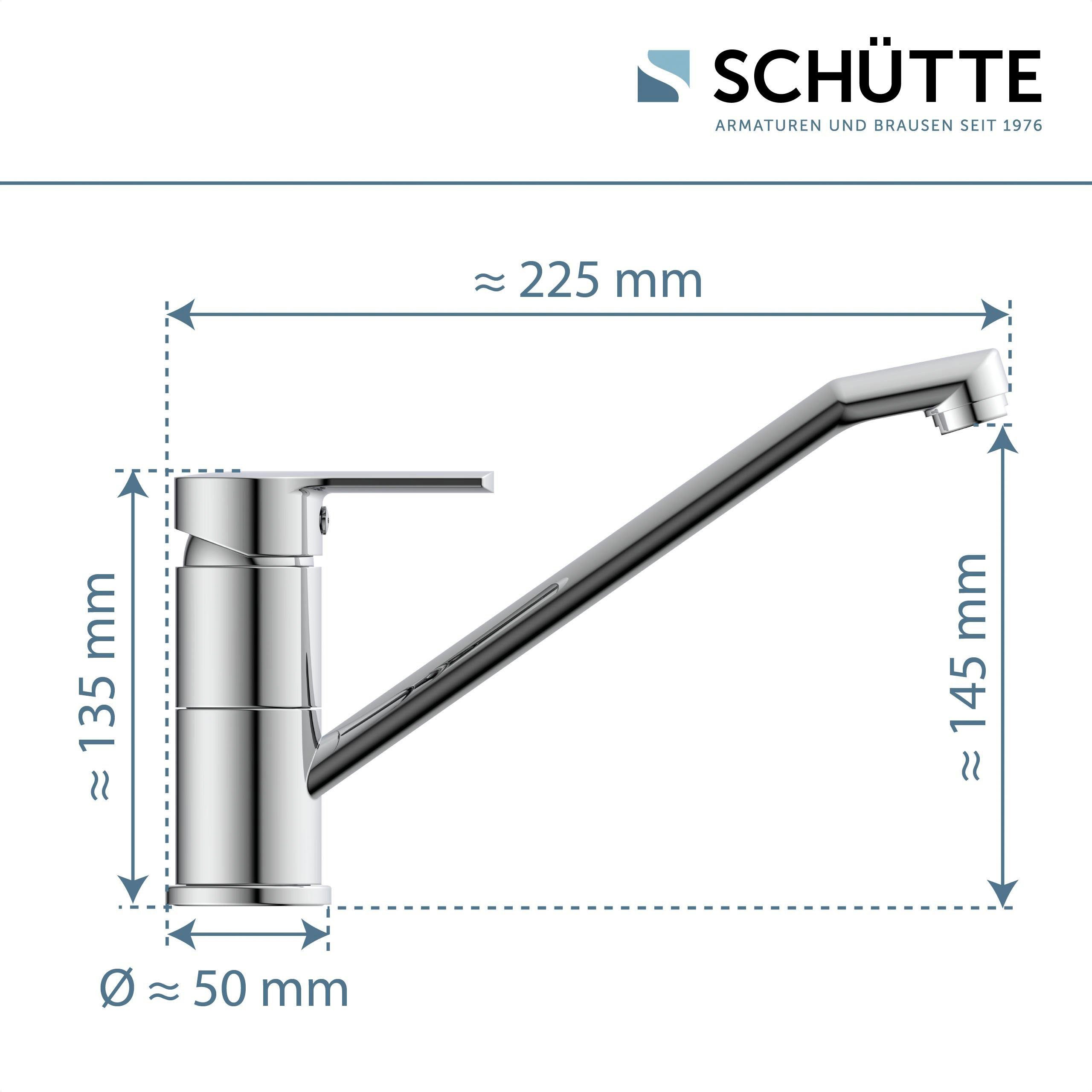 Schütte Gootsteen kraan Main Kraan met waterbesparende functie, 360° draaibaar, chroom, hoge druk