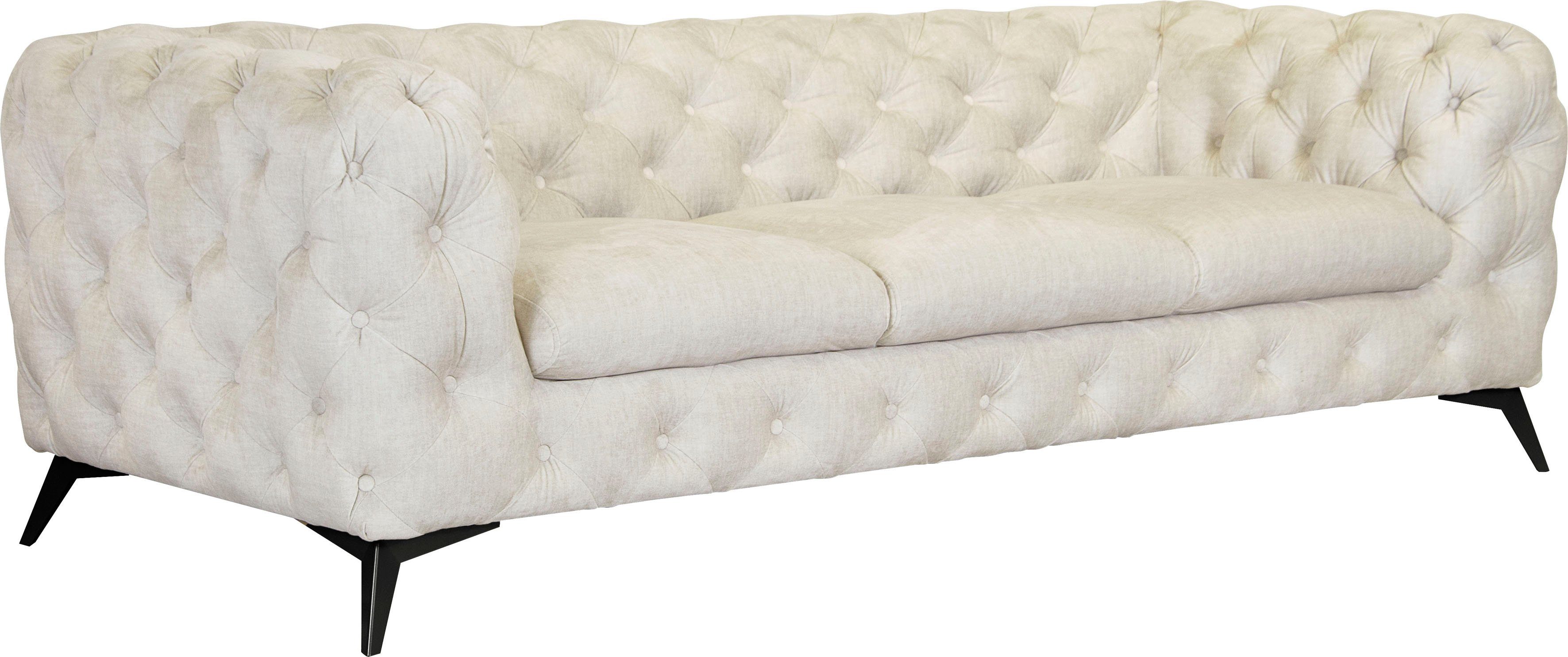 Leonique Chesterfield-bank Glynis luxueuze capitonnage, moderne chesterfield look, kleur van de poten ter keuze