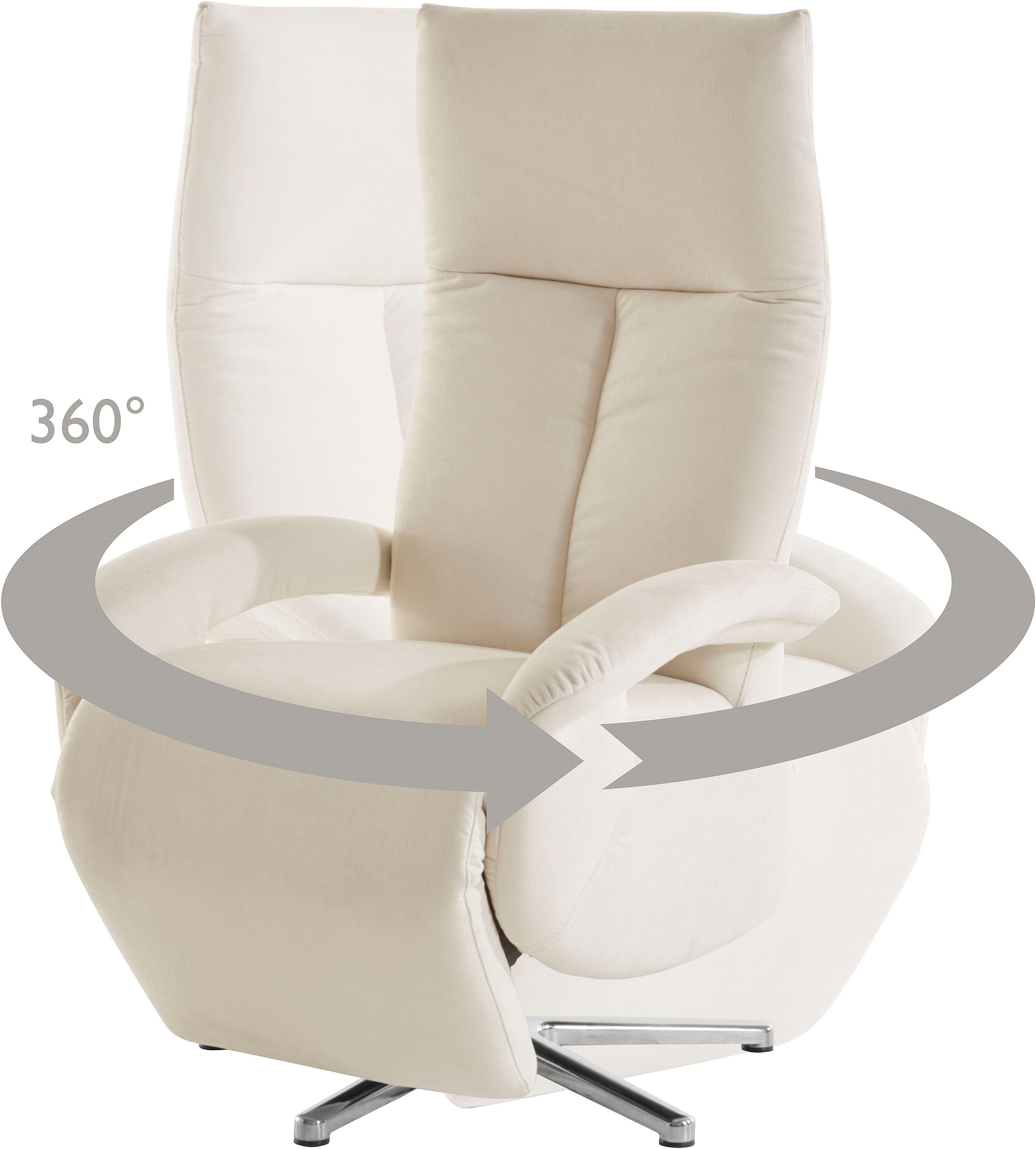 sit&more Relaxfauteuil Tycoon met verstelbare hoofdsteun en 360° draaifunctie keuze tussen handmatige of elektrische functie, ook met accu (draadloos)