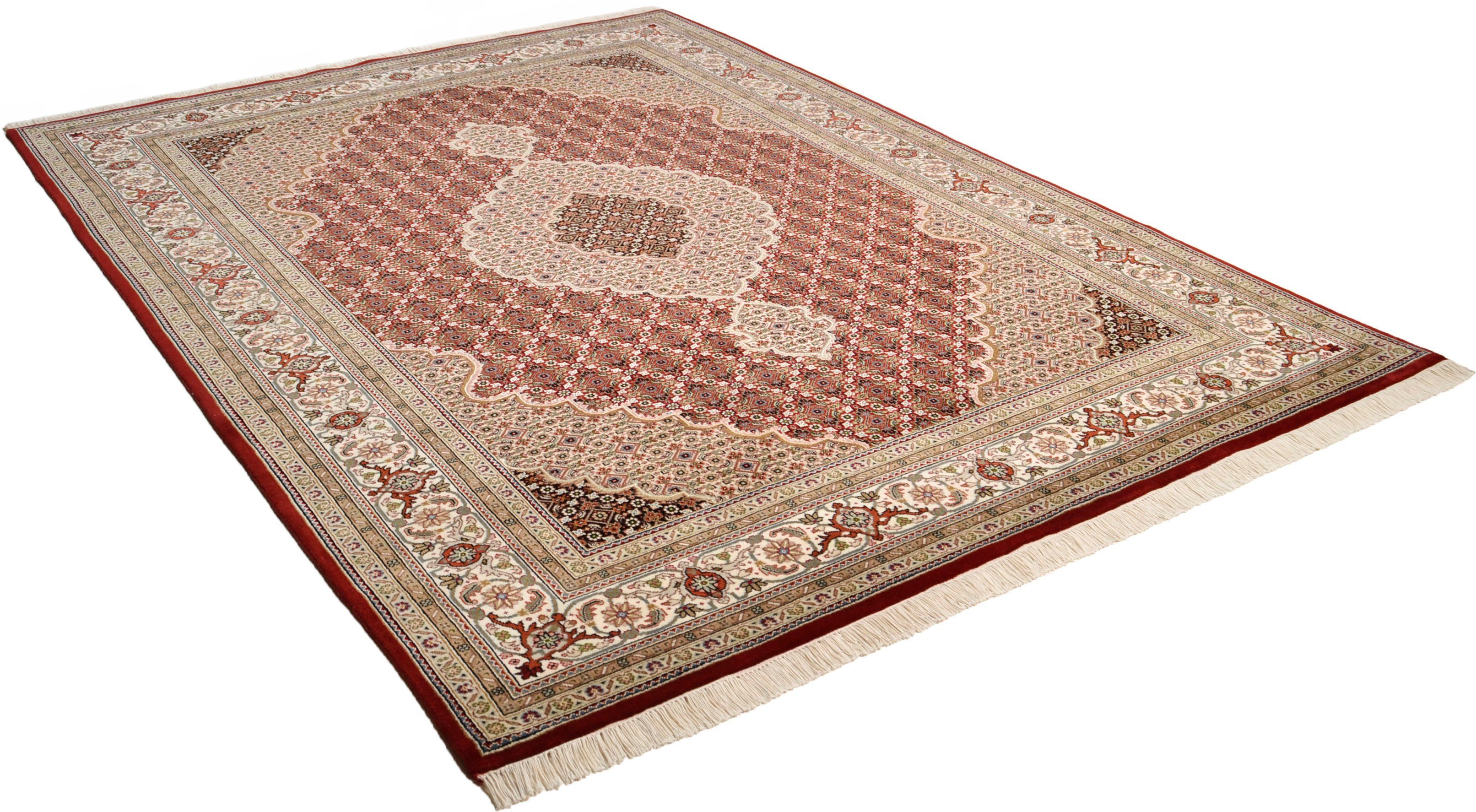 THEKO Oosters tapijt Mahi Tabriz met de hand geknoopt, materiaal: 80% wol, 20% zijde, met franje