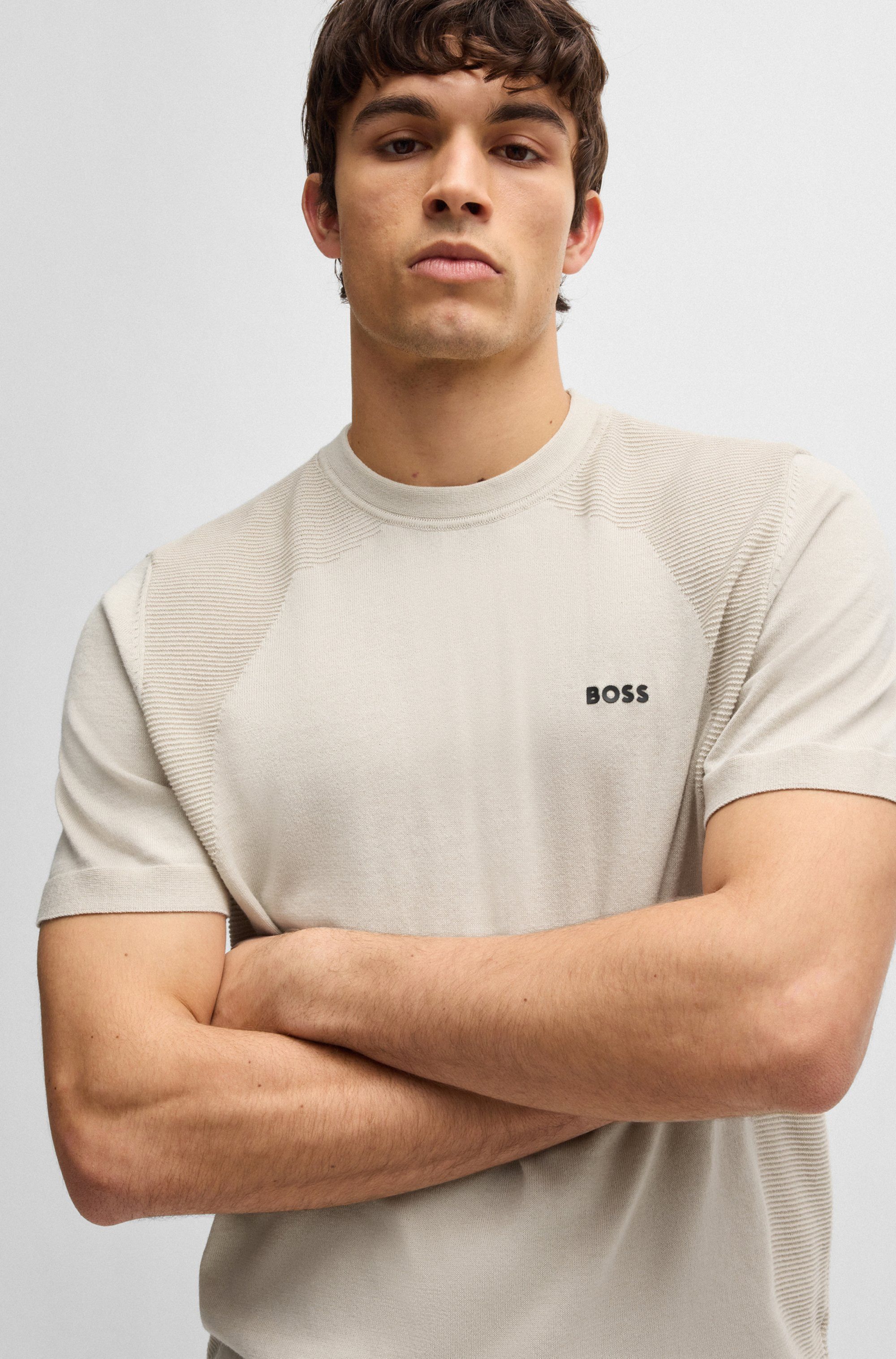 BOSS GREEN Trui met ronde hals Momentum Lite T24