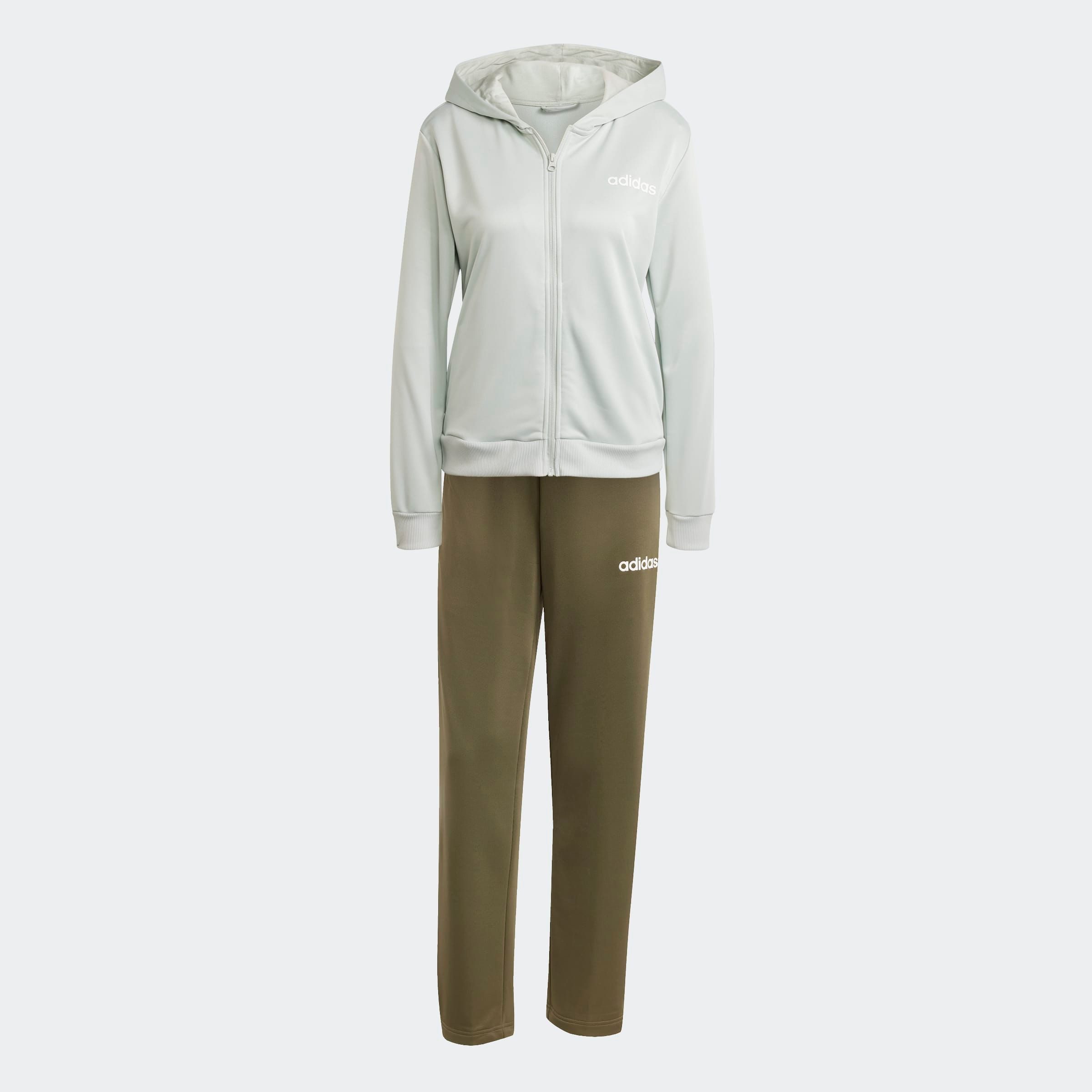 adidas Sportswear Trainingspak W LINEAR TS Trainingsjack met capuchon, trainingspak (2-delig)