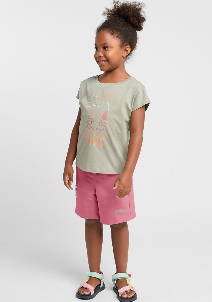 Jack Wolfskin Short TURBULENCE SHORTS K kinderen outdoorbroeken maat 140 roze