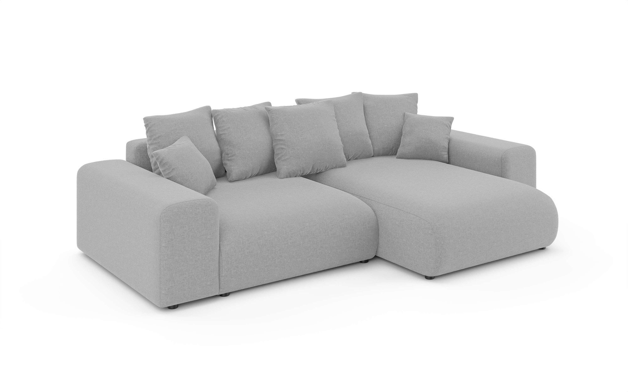 Home affaire Hoekbank LAKESIDE met bedfunctie en bedlade, B/D/H 257/166/84 cm L-vorm, recamiere aan beide zijden monteerbaar, golfondersteuning