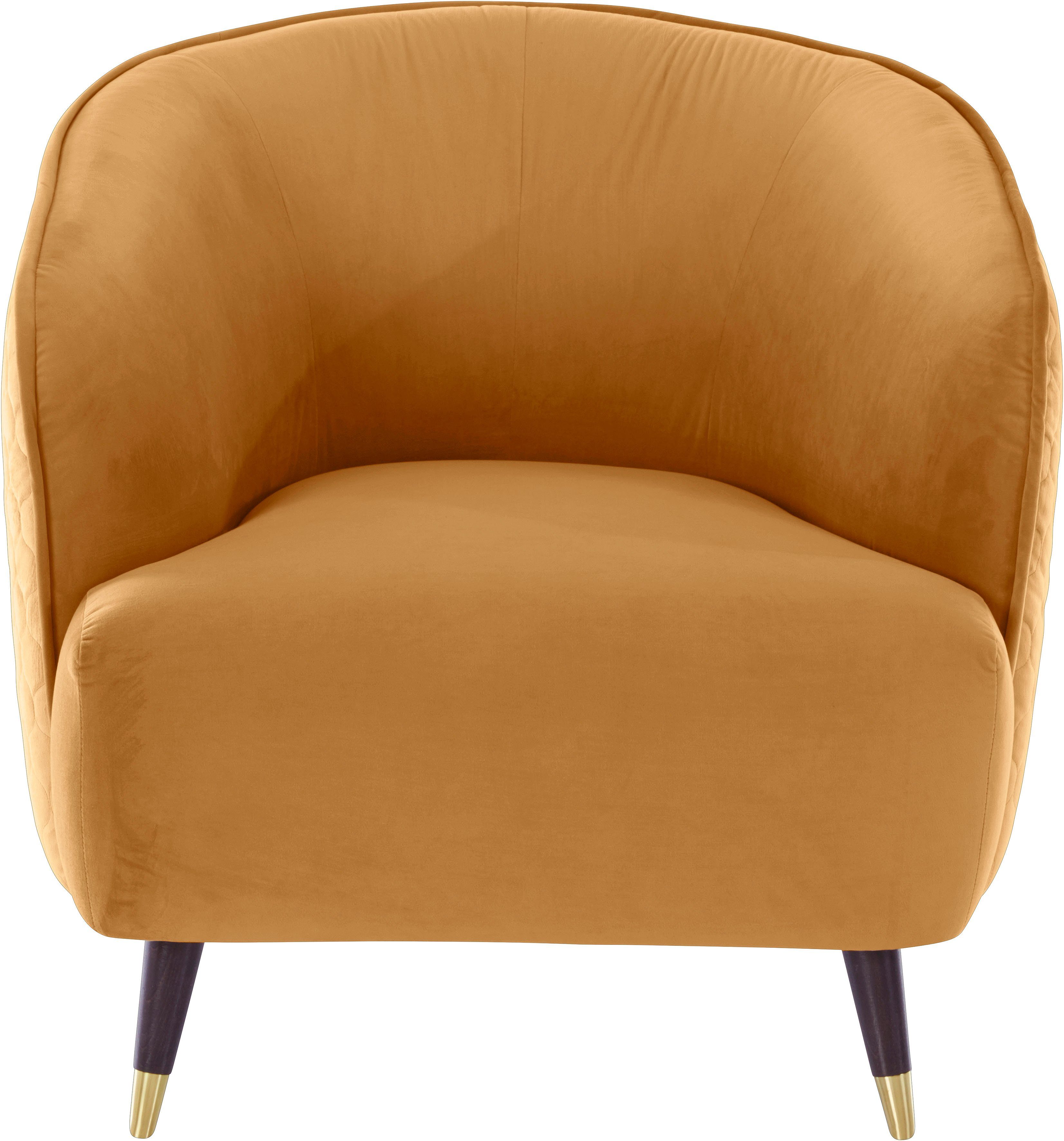 Guido Maria Kretschmer Home&Living Fauteuil Oradea cocktailstoel met elegante stiksels op achterzijde van de rugleuning