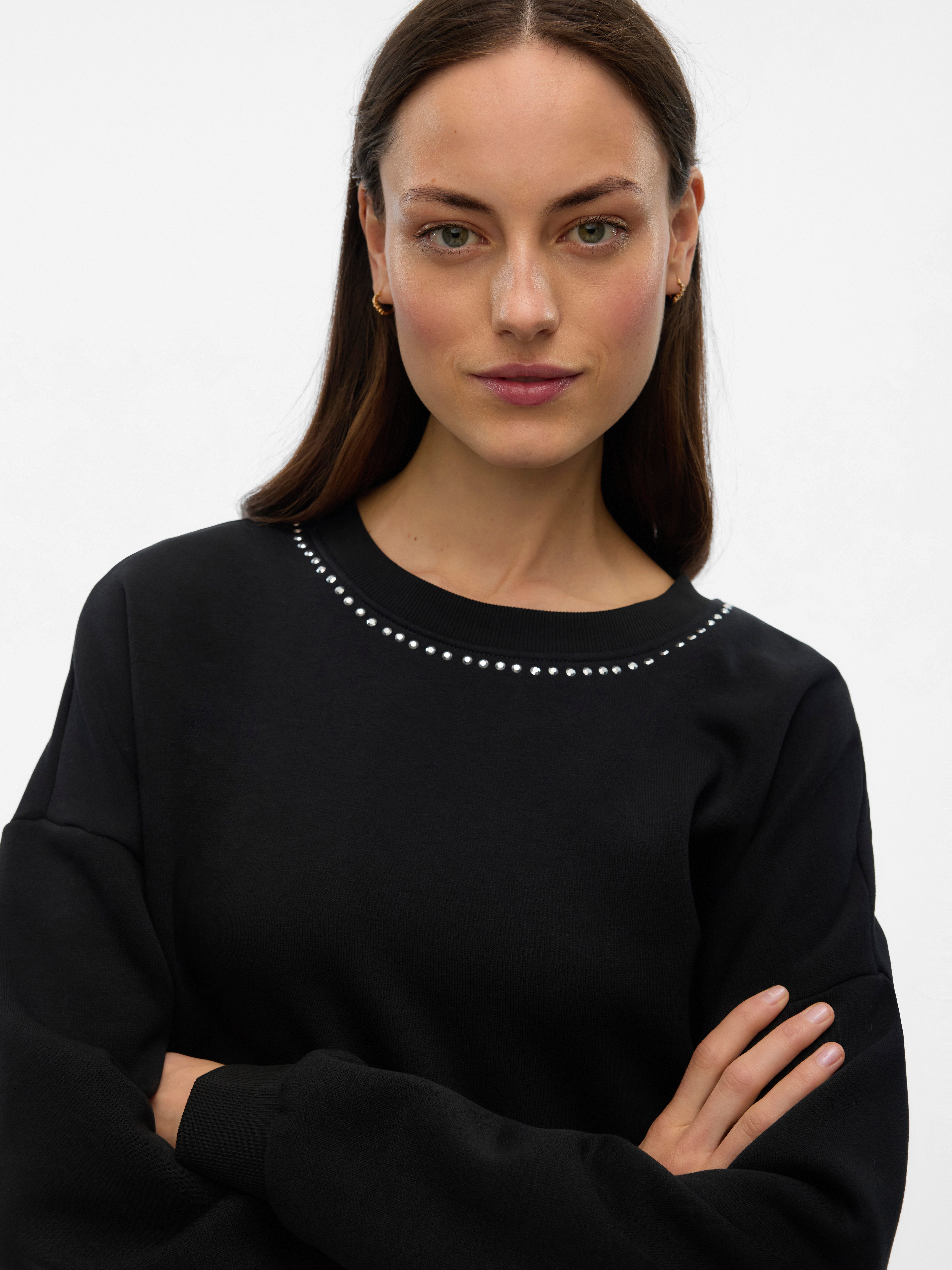 Vero Moda Shirt met lange mouwen VMLOTTE TRINA LS SWEAT BOX GA BF