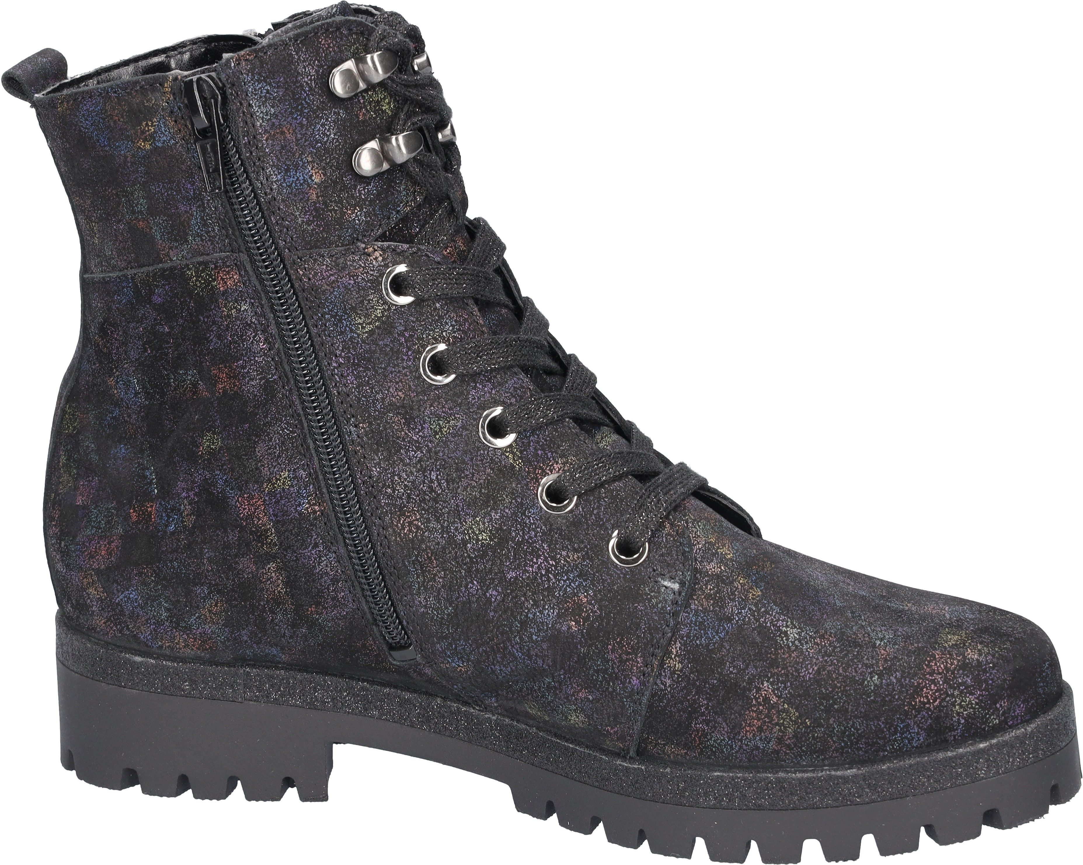 Waldläufer Veterlaarsjes Hanako lace-up boots, comfort boots, with two zippers, h-width