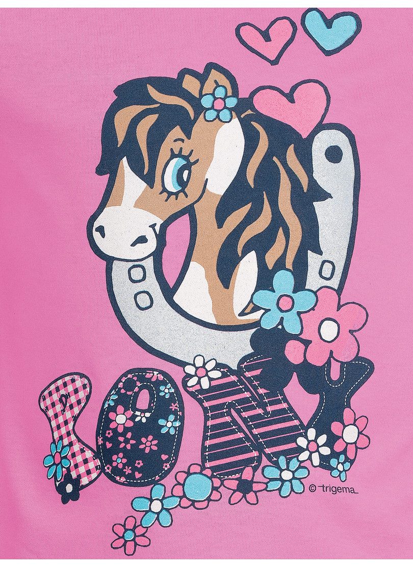 Trigema Longsleeve TRIGEMA langarmshirt met schattige pony print (1-delig)