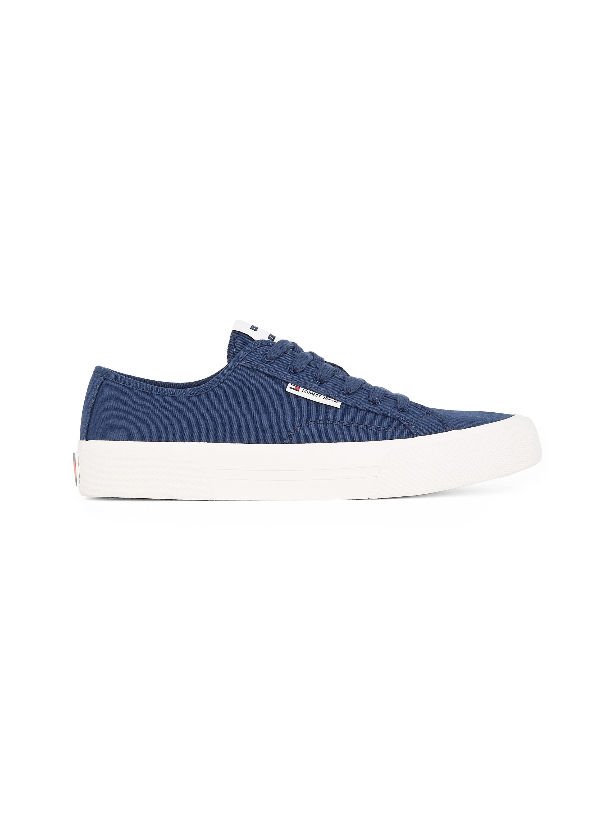 TOMMY JEANS Plateausneakers TJM LACE UP CANVAS COLOR , vrijetijdsschoen, lage schoen, veterschoen met logo-patch op de tong