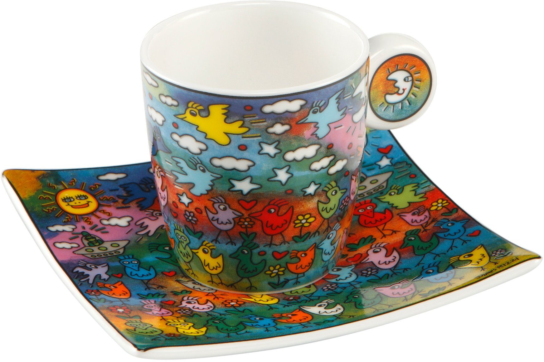 James Rizzi: Up Down and Fly Around - Espresso Cup