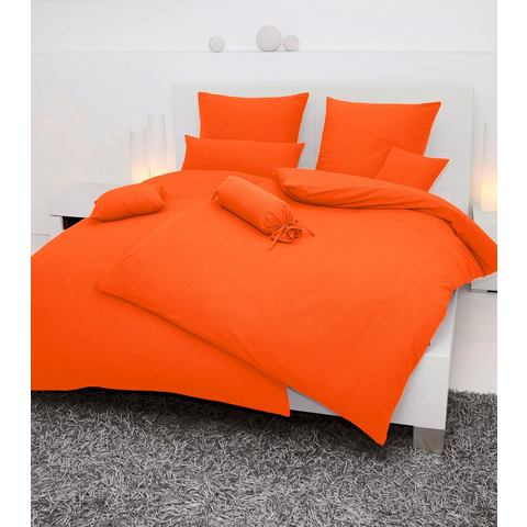 Soft-seersucker-overtrekset, ca. 155x220cm Van Janine oranje