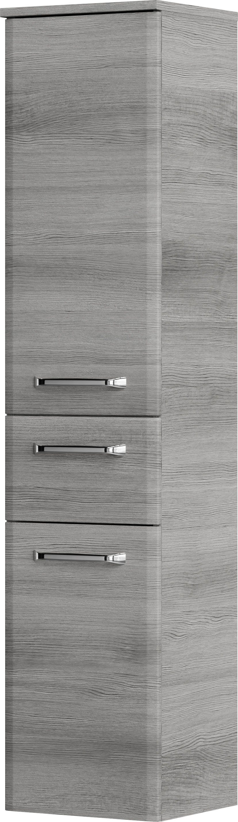 Saphir Halfhoge kast Quickset badkamermeubel 30 cm breed, 2 deuren, 1 lade, 3 planken Badkamer-halfhoge kast inclusief deurdemper, grepen in glanzend chroom