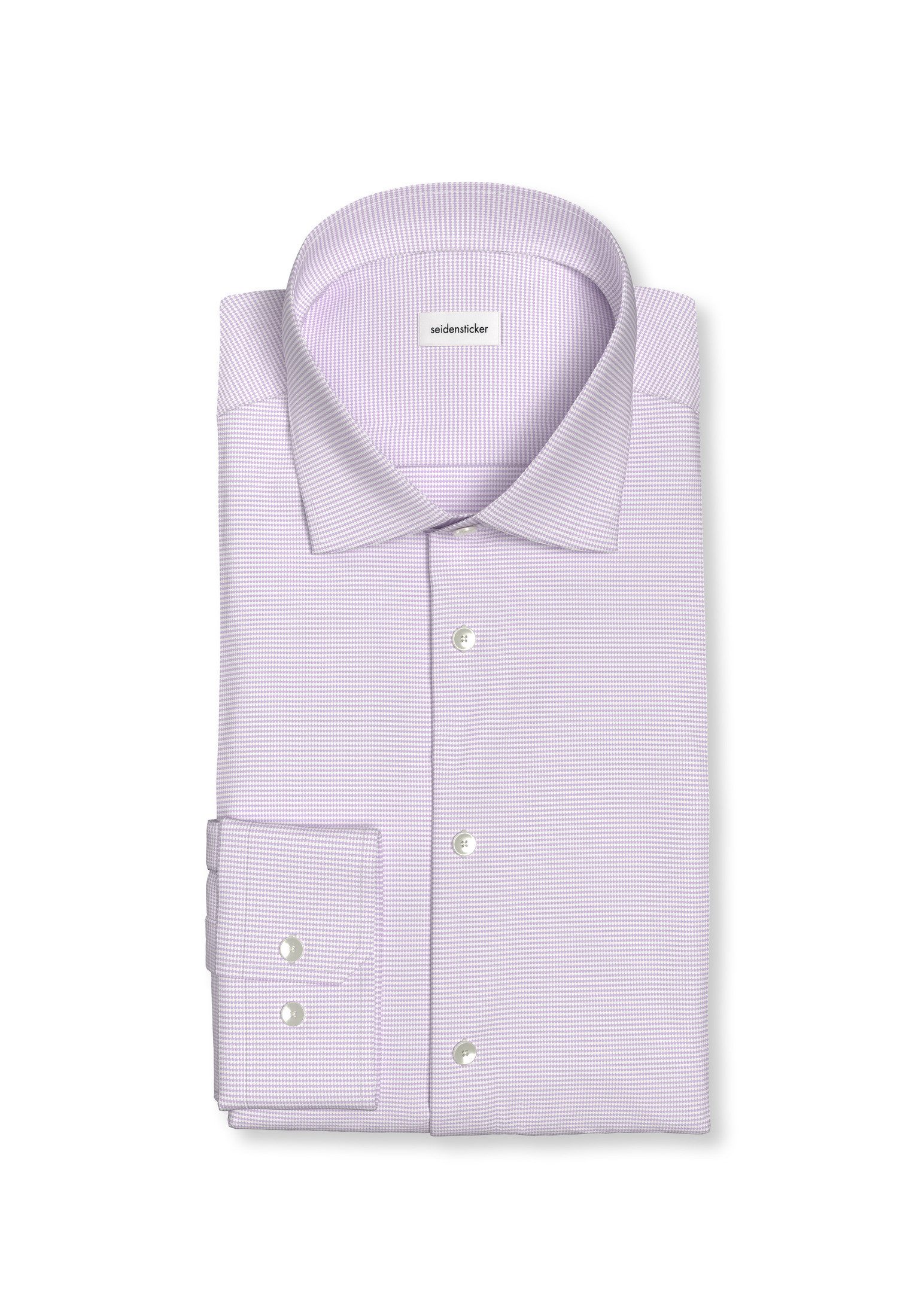 seidensticker Businessoverhemd Zwarte roos Shaped 1/1 Kentkraag structuur