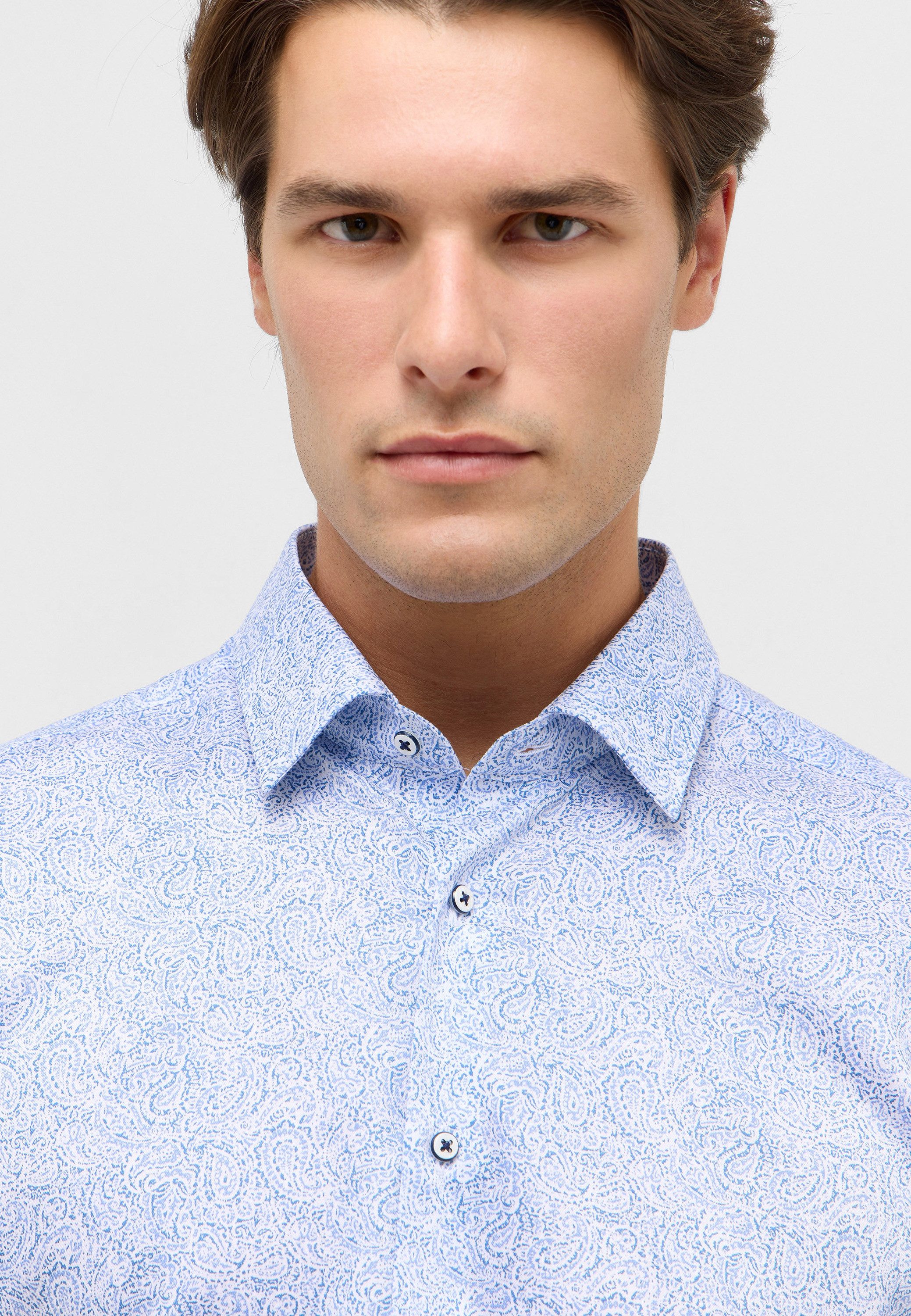 Eterna Overhemd met lange mouwen Slim fit NON IRON (strijkvrij)