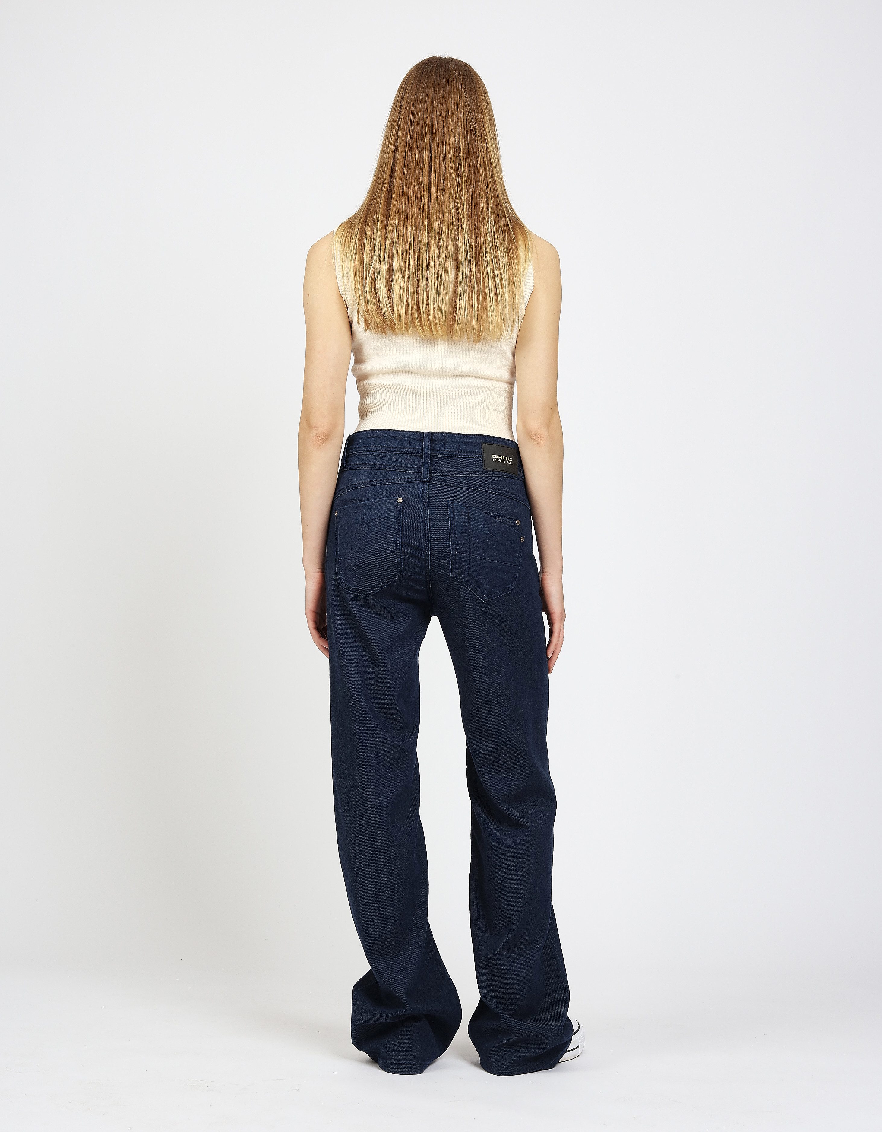 GANG 5-pocket jeans 94AMELIE WIDE van zacht sweat denim