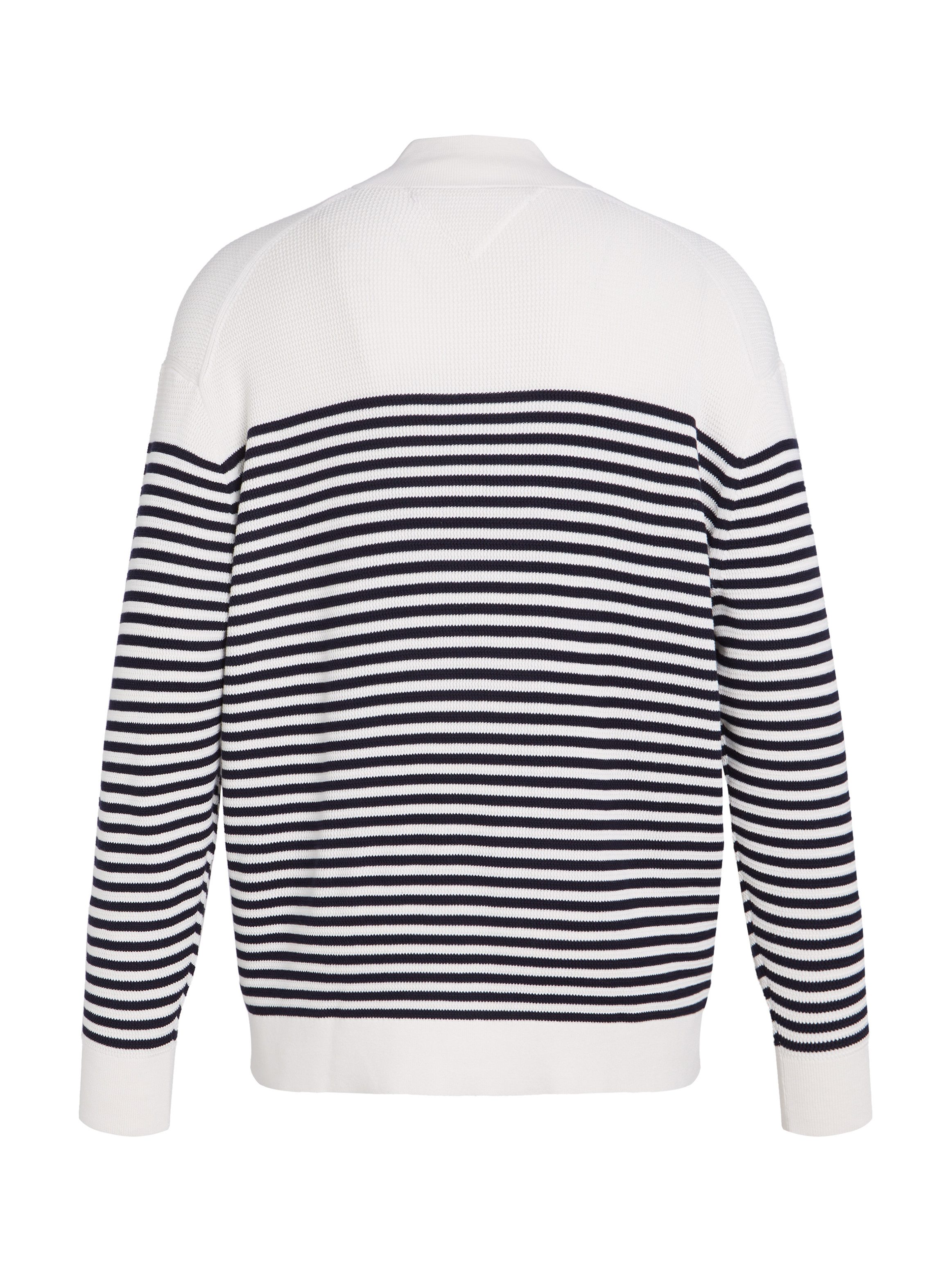 Tommy Hilfiger Schipperstrui BT-RACKING STRUCTURE ZIP MOCK-B Grote maten, met fijne structuur
