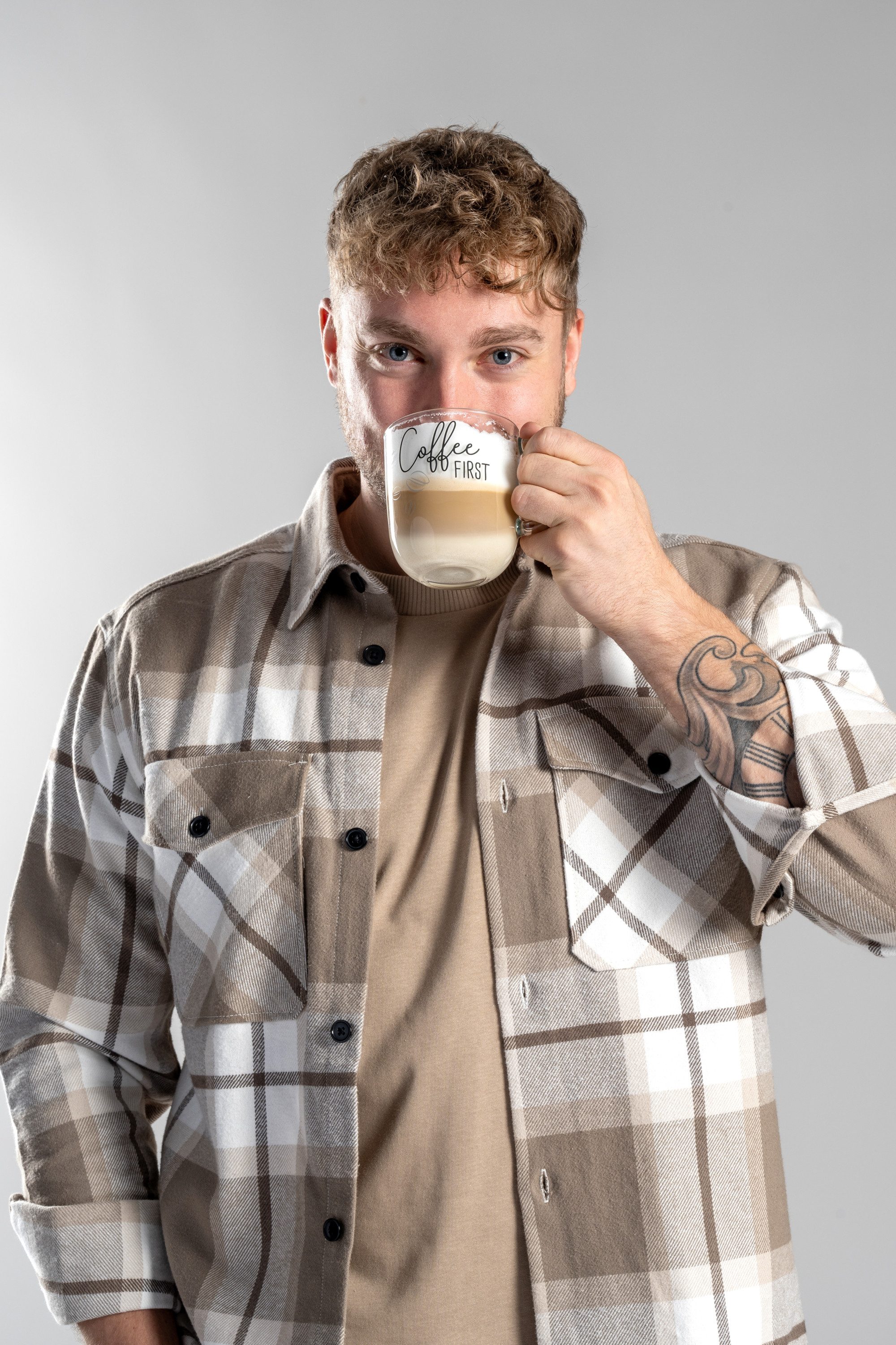 LEONARDO Kopje Beker "Coffee FIRST", 4-delig set, UFFICIO (set, 4-delig)