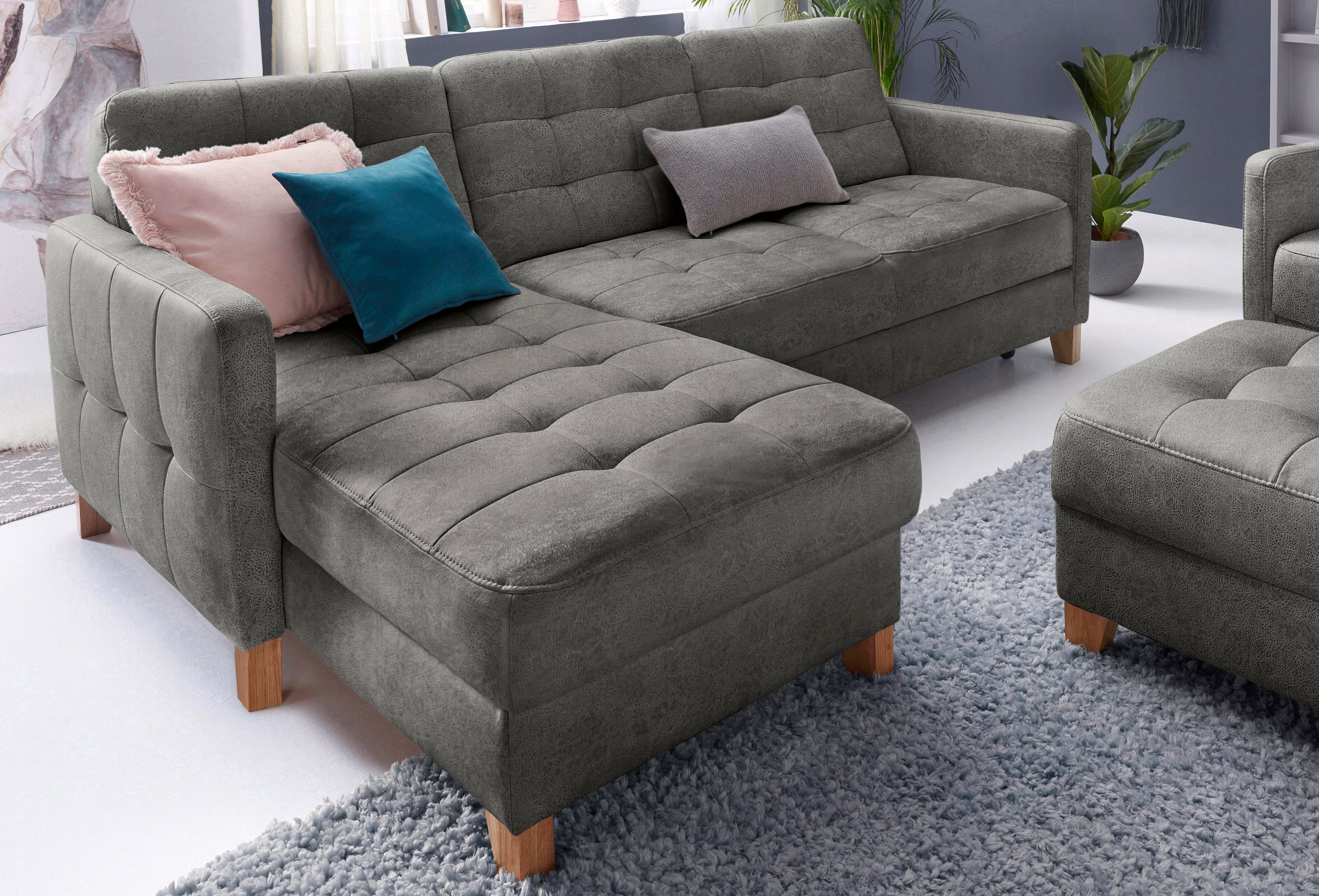 exxpo - sofa fashion Hoekbank Elio, compact en comfortabel, handig en tijdloos design, L-vorm