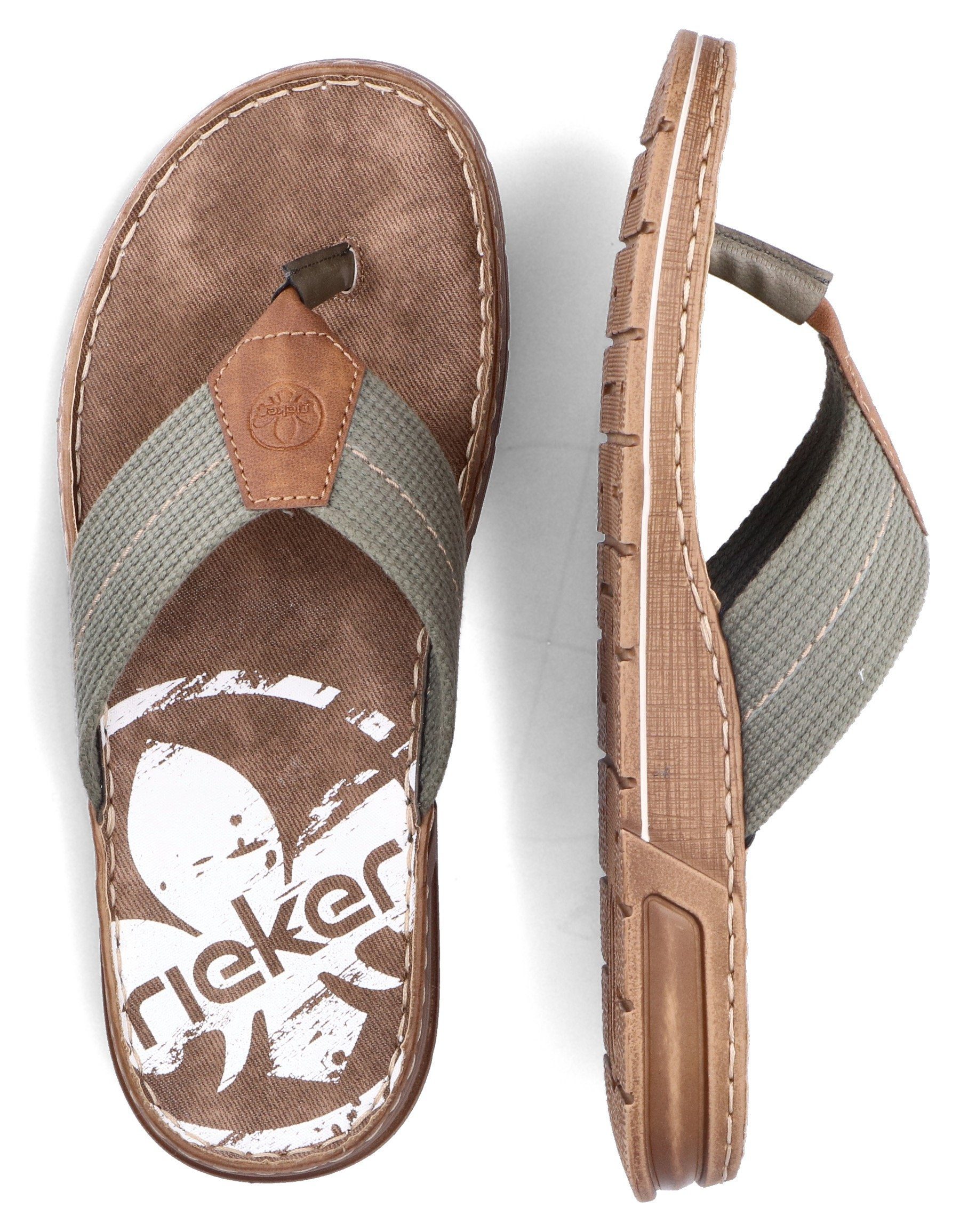 Rieker Teenslippers zomerschoen, slippers, badschoen, zwemschip, met logo-opschrift