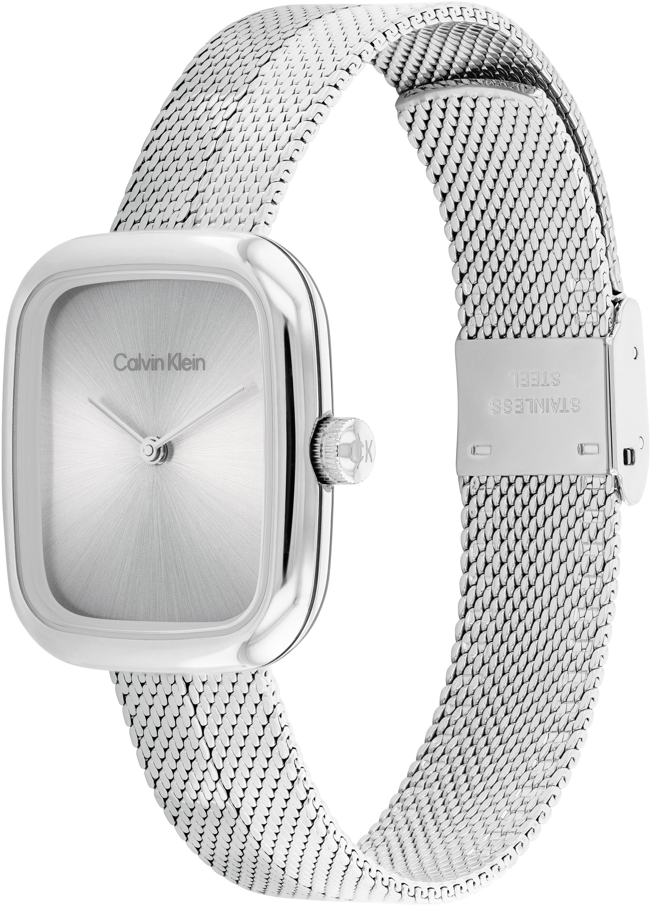 Calvin Klein Kwartshorloge CK Adore Horloge, dameshorloge, stalen band, analoog