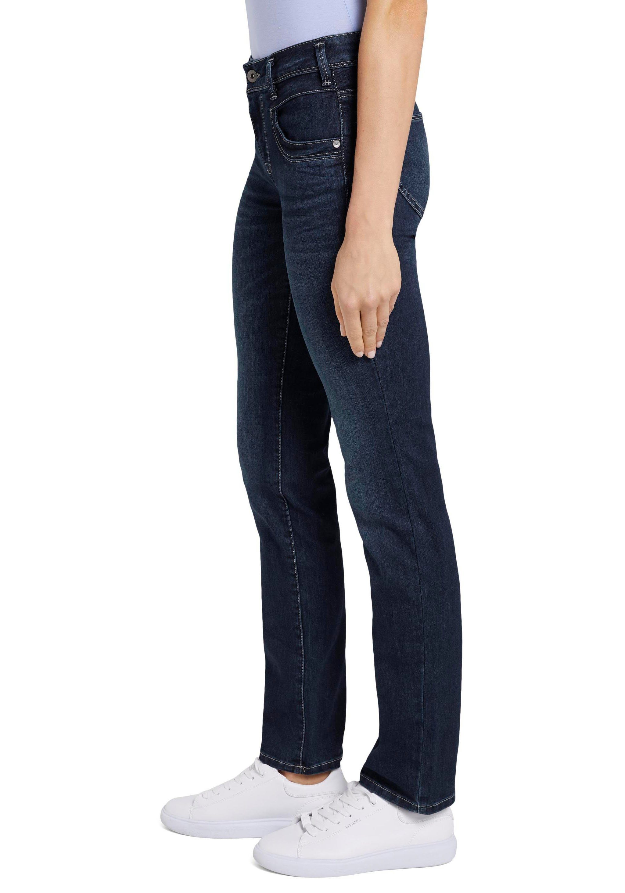 Tom Tailor Rechte jeans Alexa straight met contrasterende stiksels