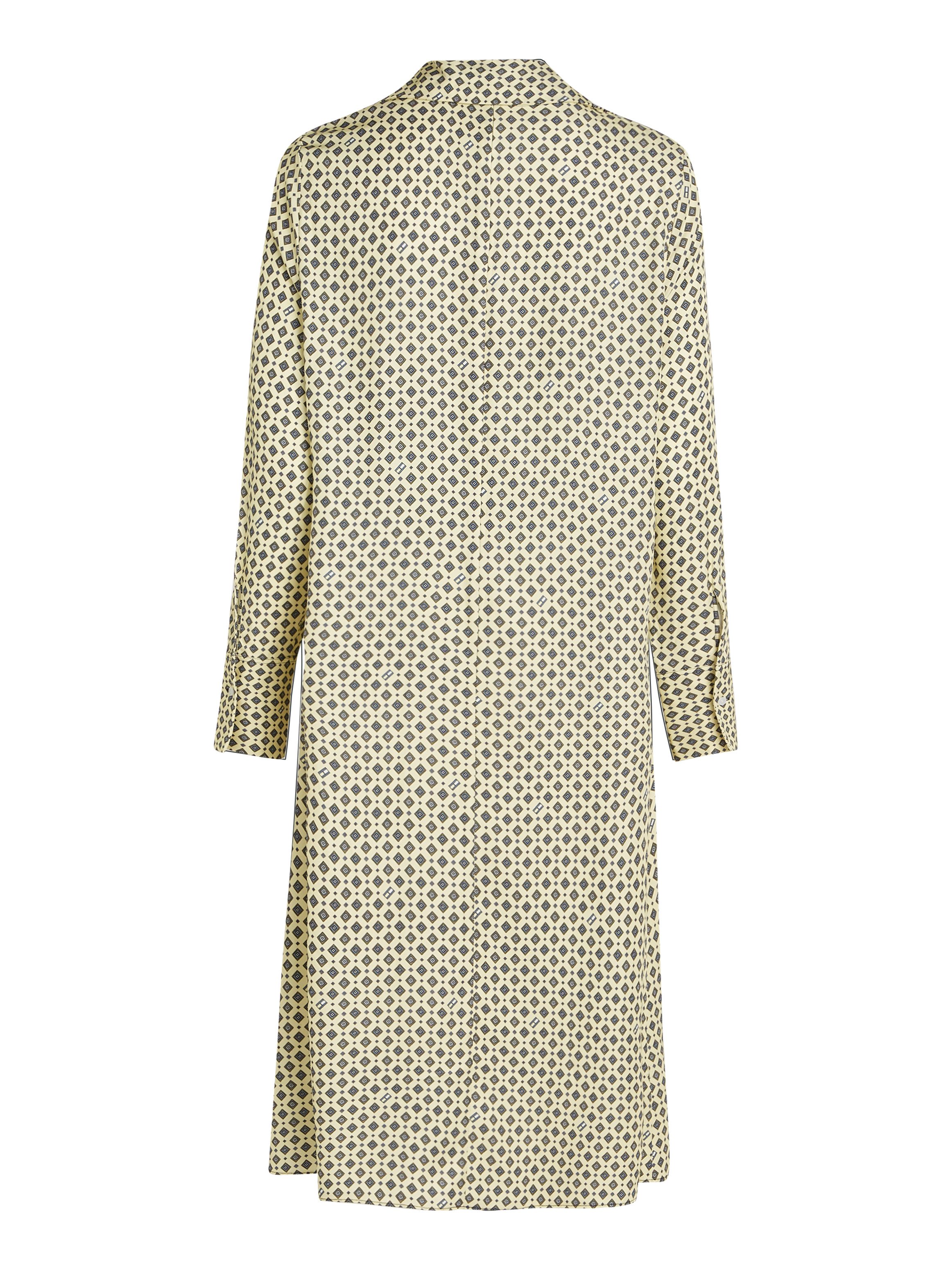 Tommy Hilfiger Blousejurk FOULARD DRAPED MIDI DRESS met tommy hilfiger merklabel