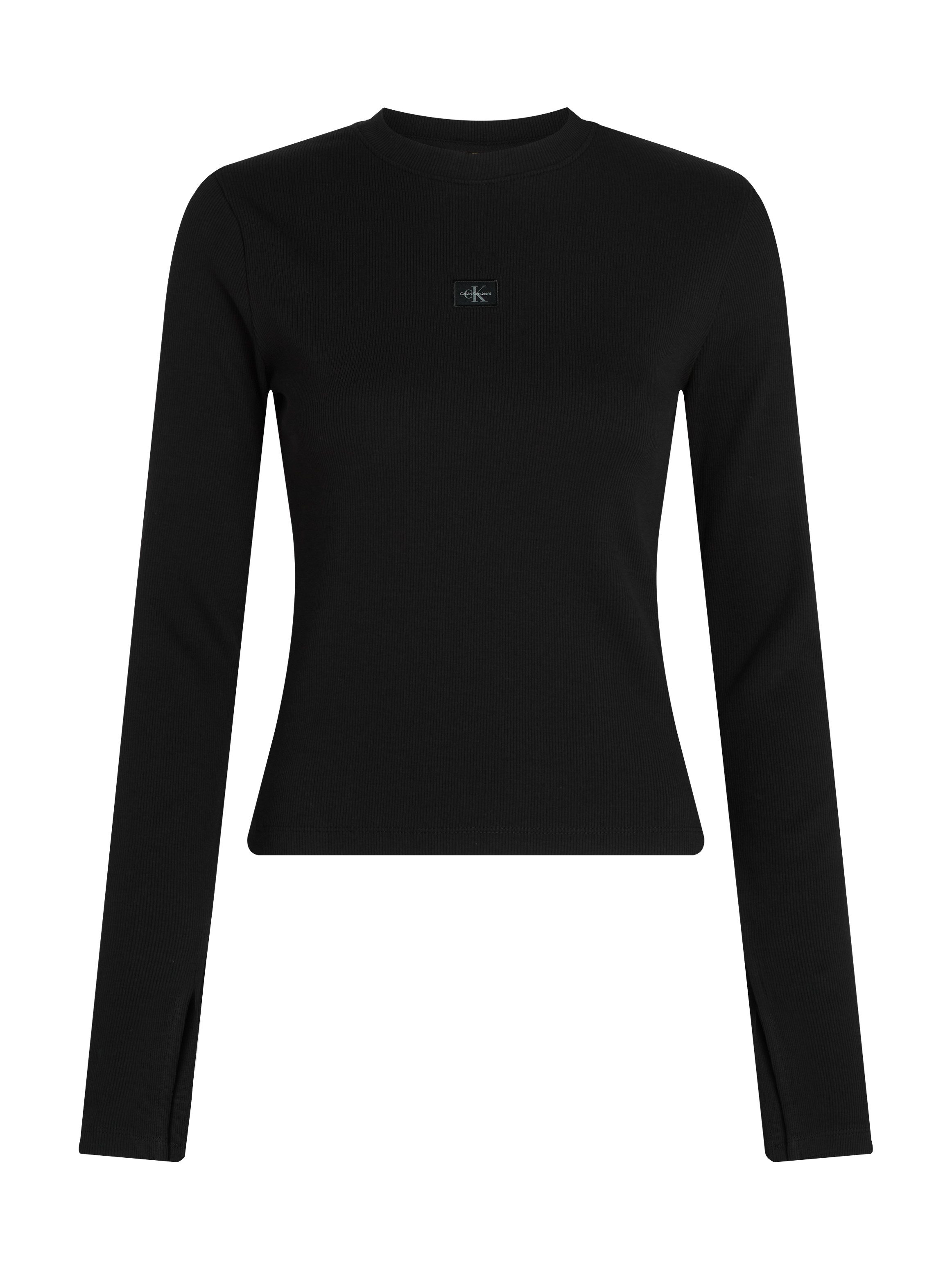 Calvin Klein Lange top WOVEN LABEL RIB LS TOP